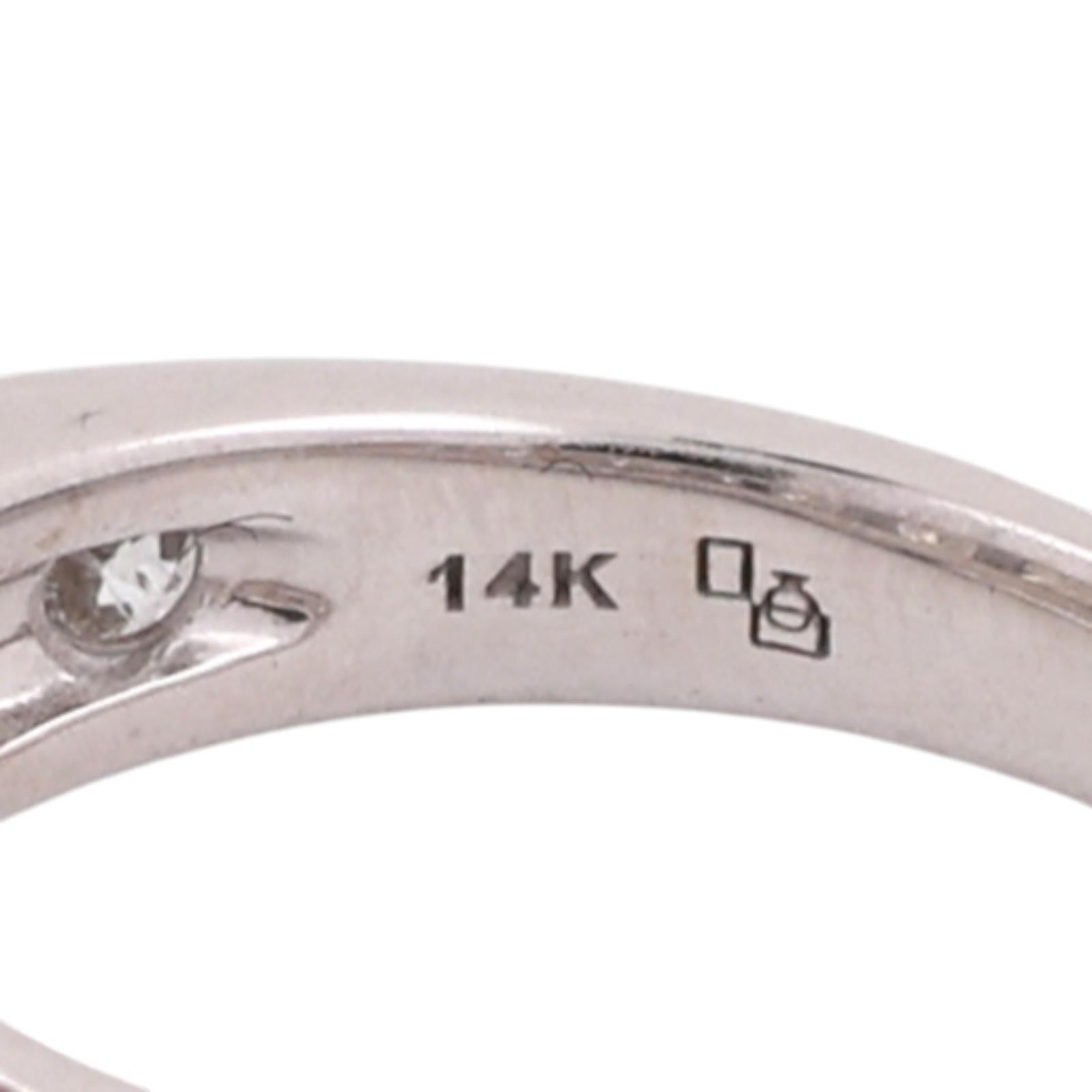 3.00ctw Princess Diamond 3-Stone Ring 14K White Gold Band w/ Accents Estate