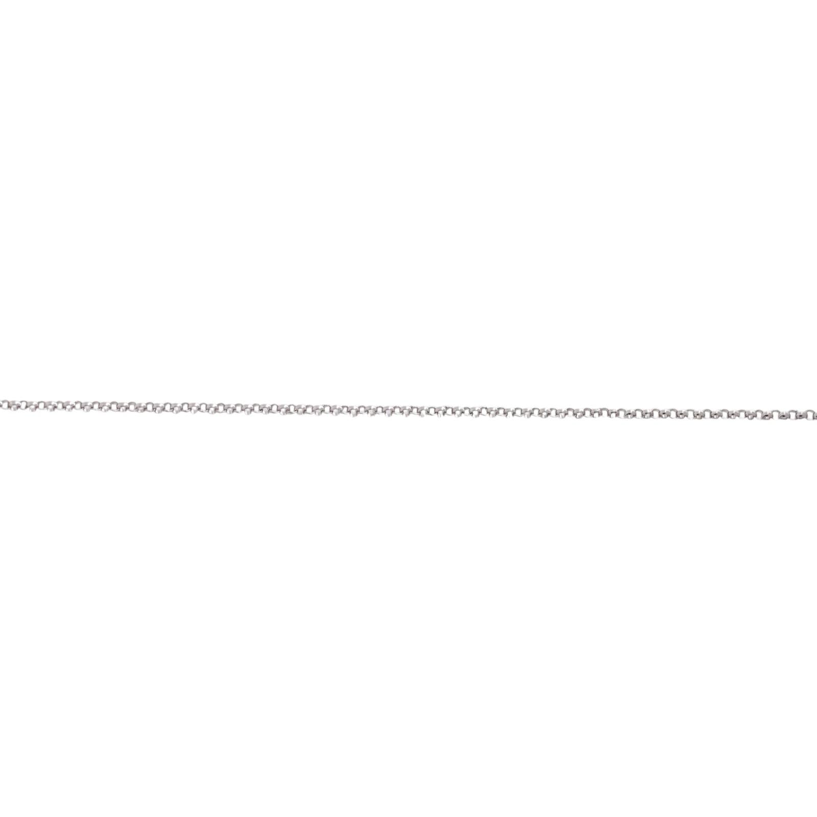 0.90 TW Diamond Bar Pendant Chain Necklace 14K White Gold 17.5" Ladies Estate