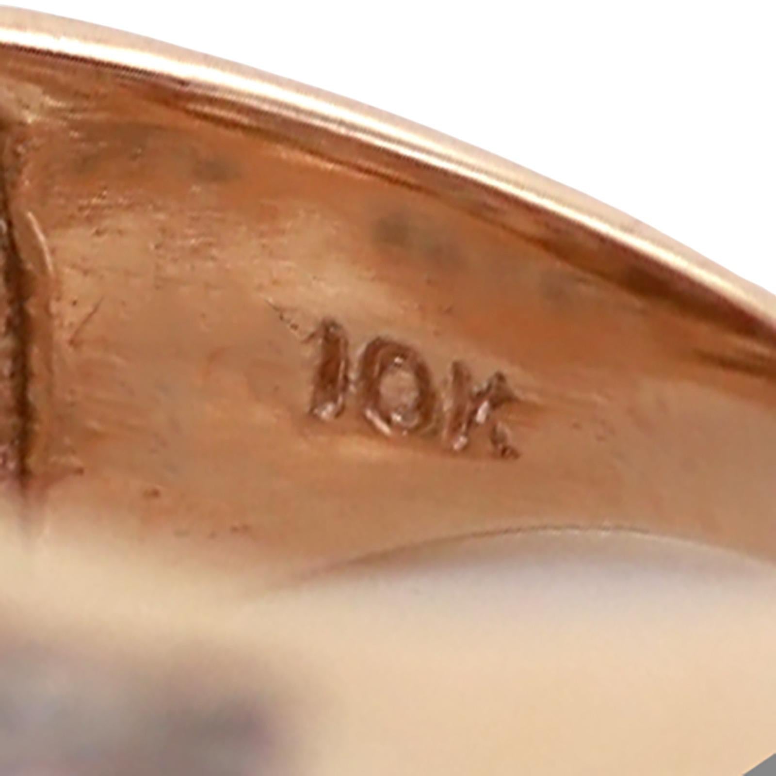 1.25 TW Diamond Wide Band Crossover Ring 10K Gold Size 7.25 Ladies Estate