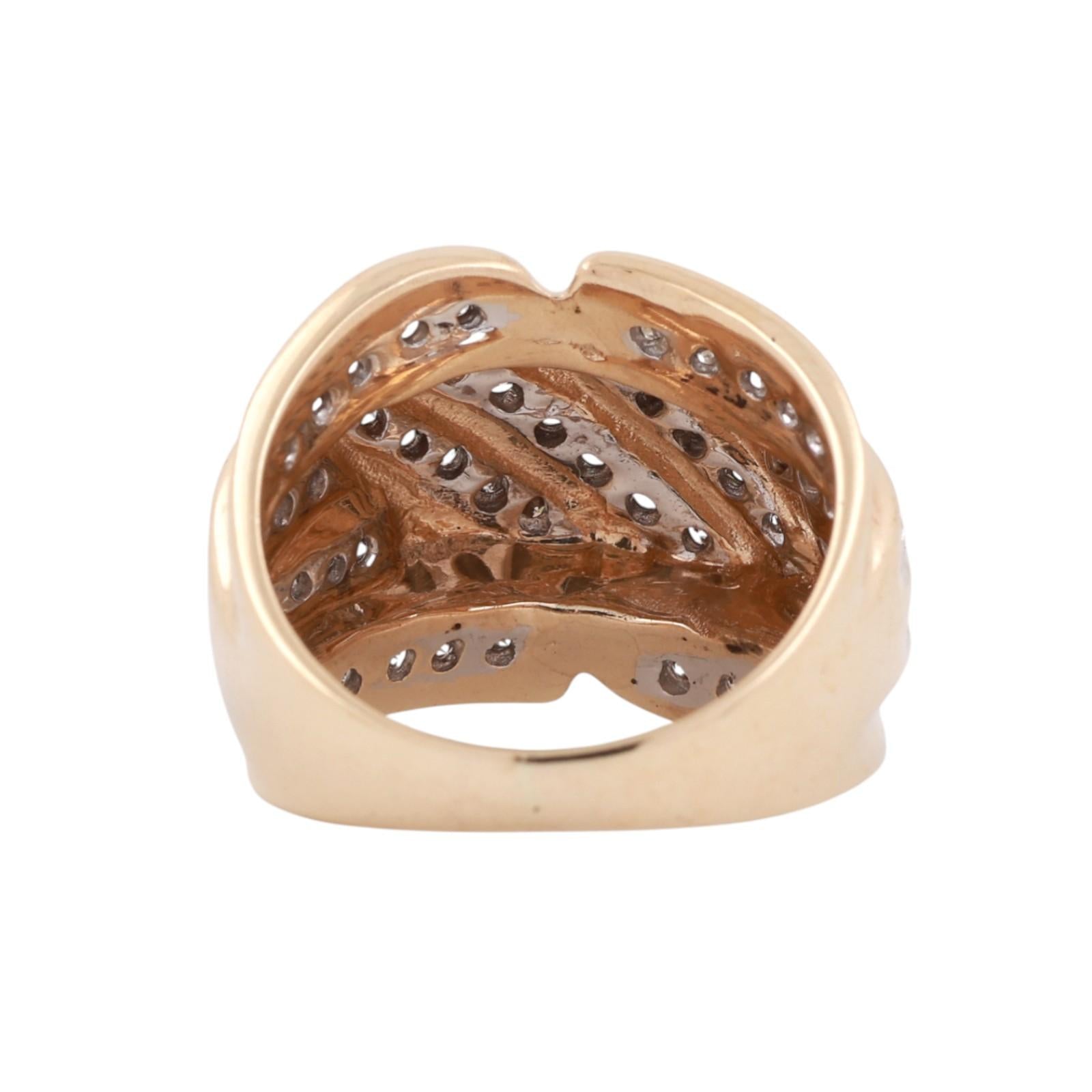 1.25 TW Diamond Wide Band Crossover Ring 10K Gold Size 7.25 Ladies Estate