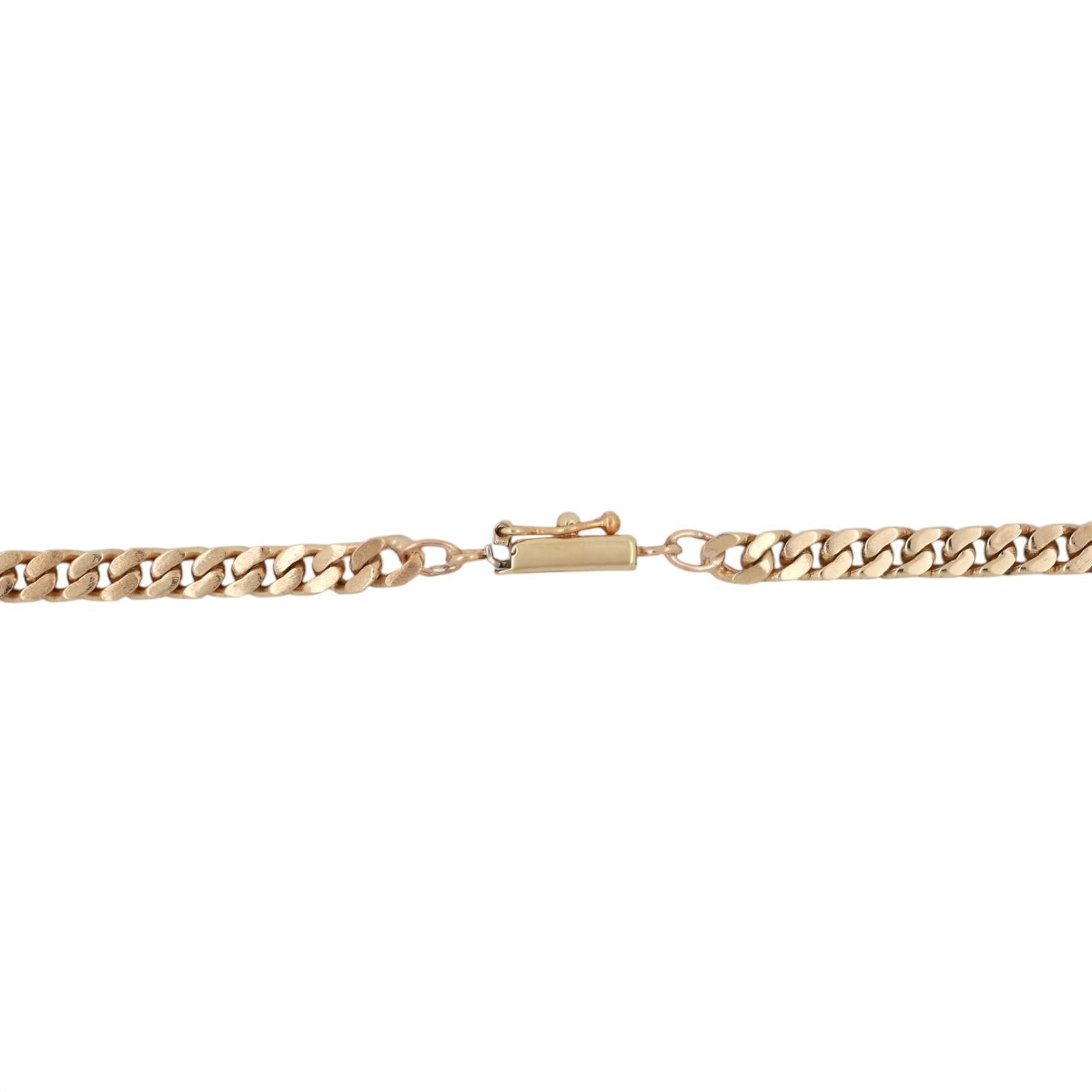 2.35ct Diamond Bezel Pendant Necklace 14K Yellow Gold 17.5" Curb Chain Estate