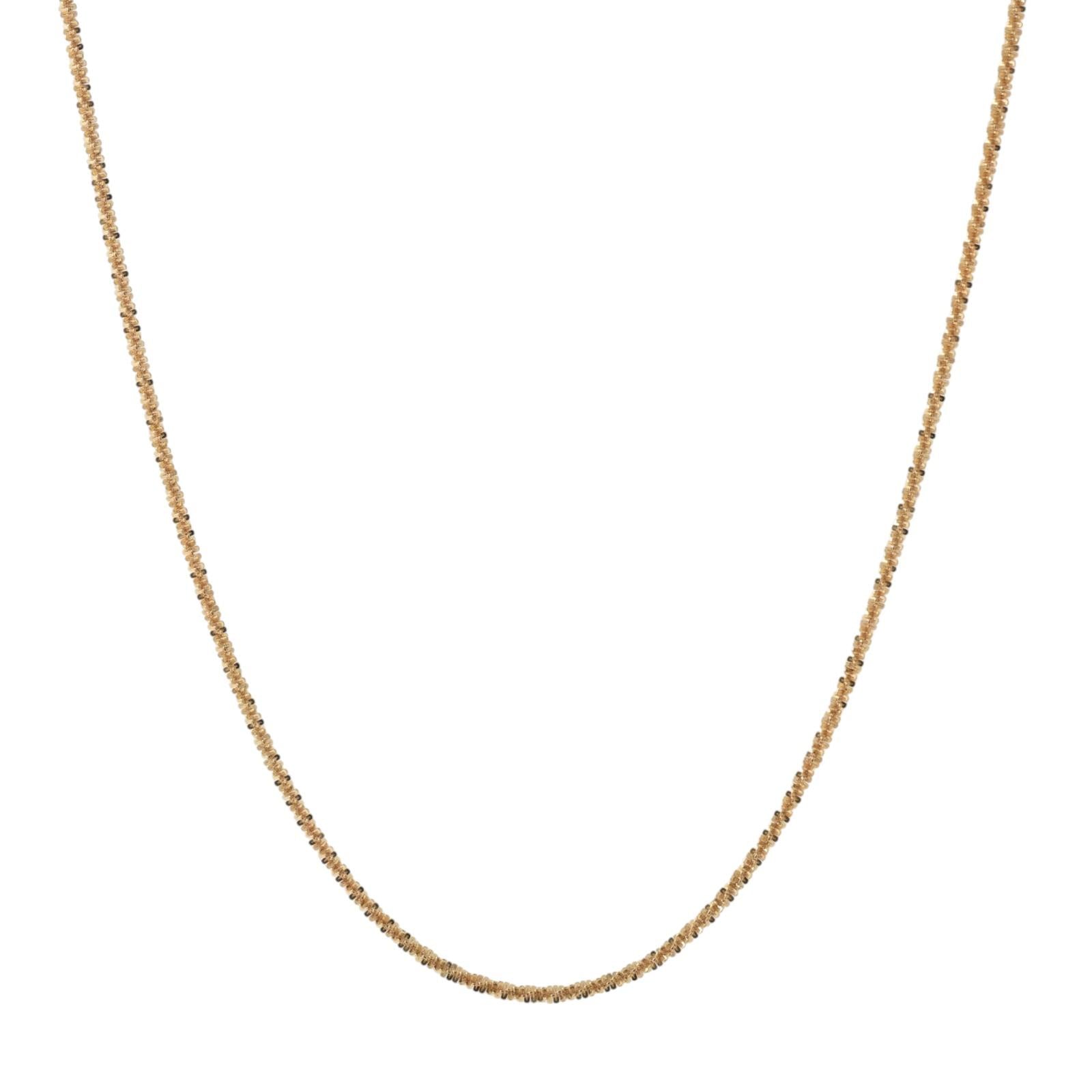 Sparkle Chain Necklace 14K Yellow Gold 18.25" Unisex Estate