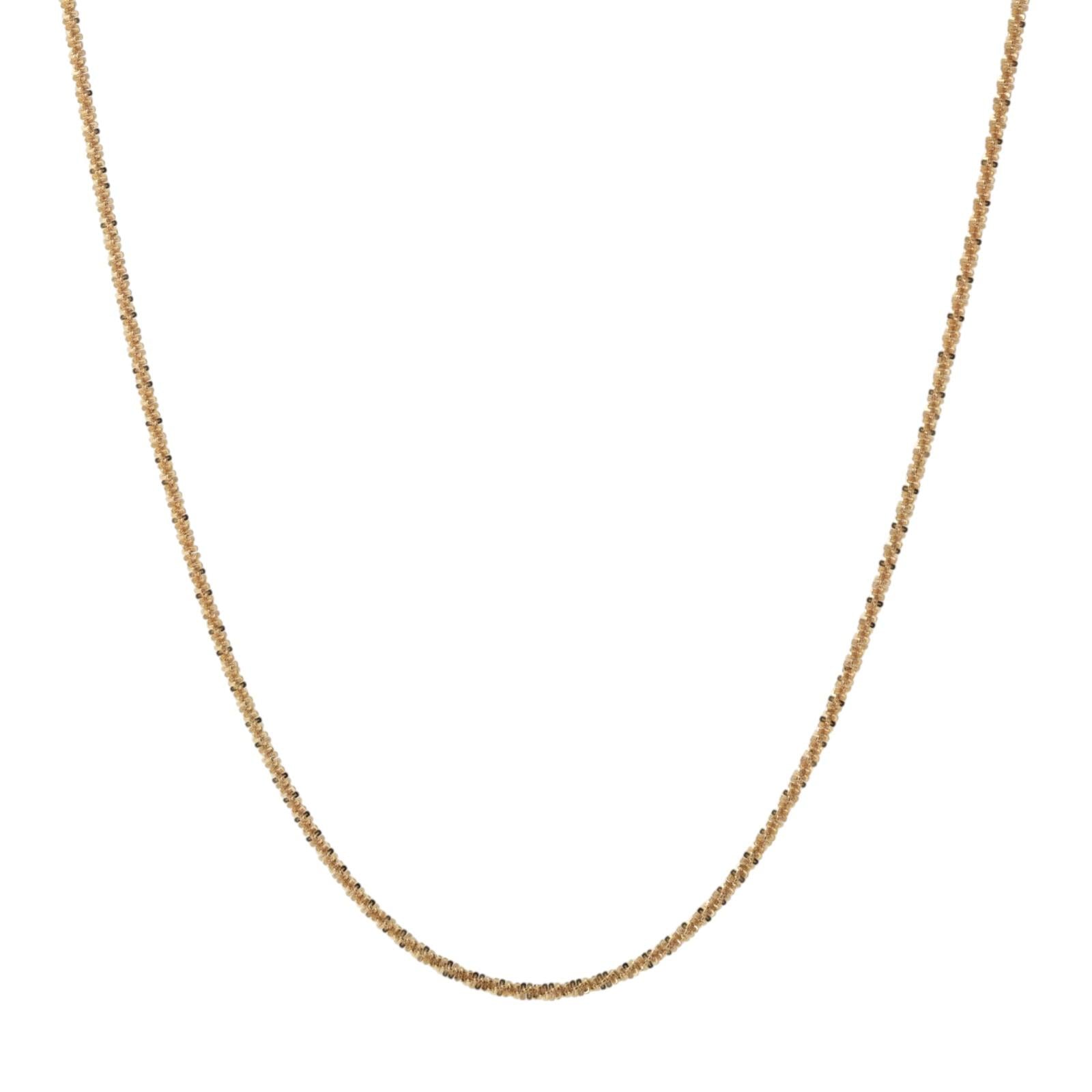 Sparkle Chain Necklace 14K Yellow Gold 18.25" Unisex Estate