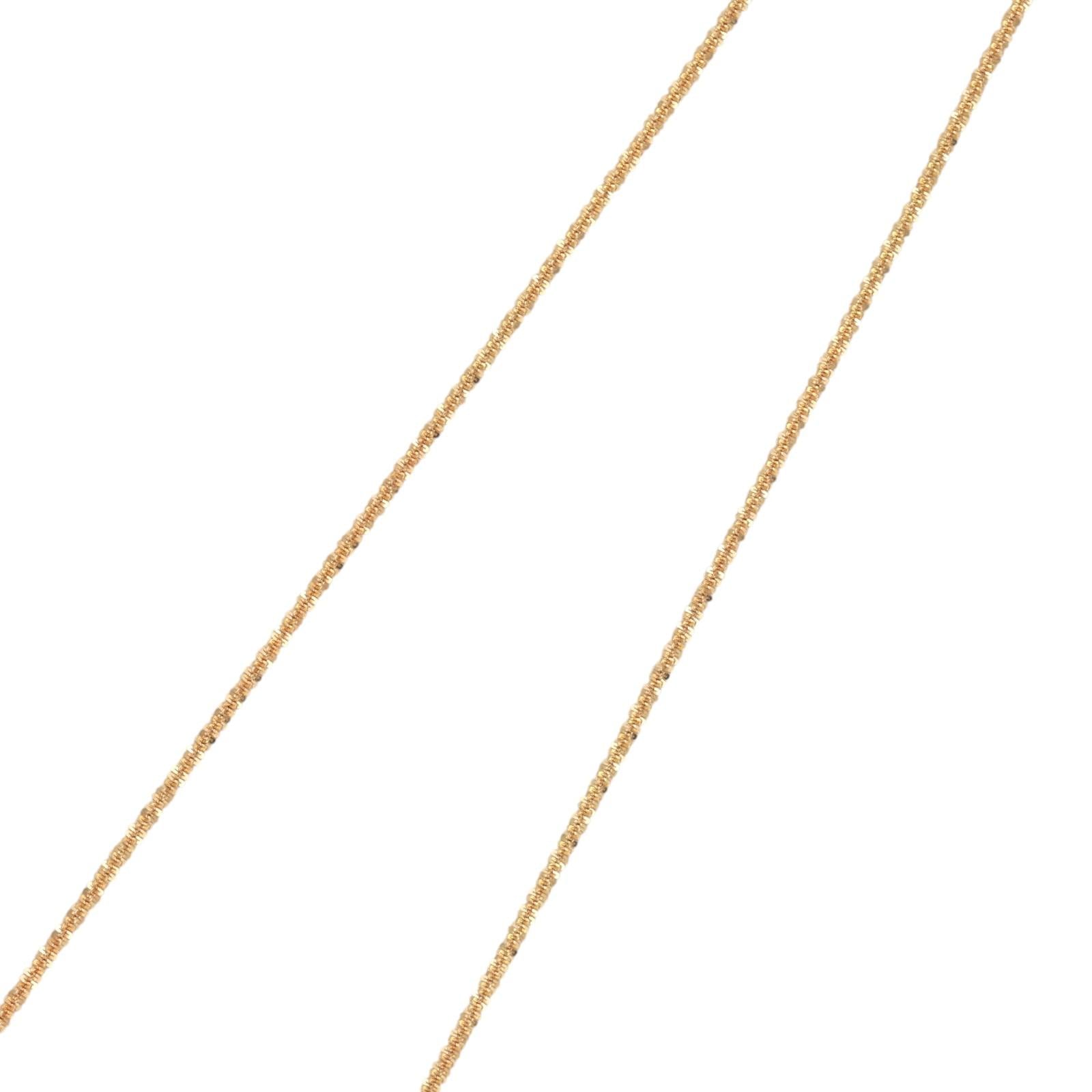 Sparkle Chain Necklace 14K Yellow Gold 18.25" Unisex Estate