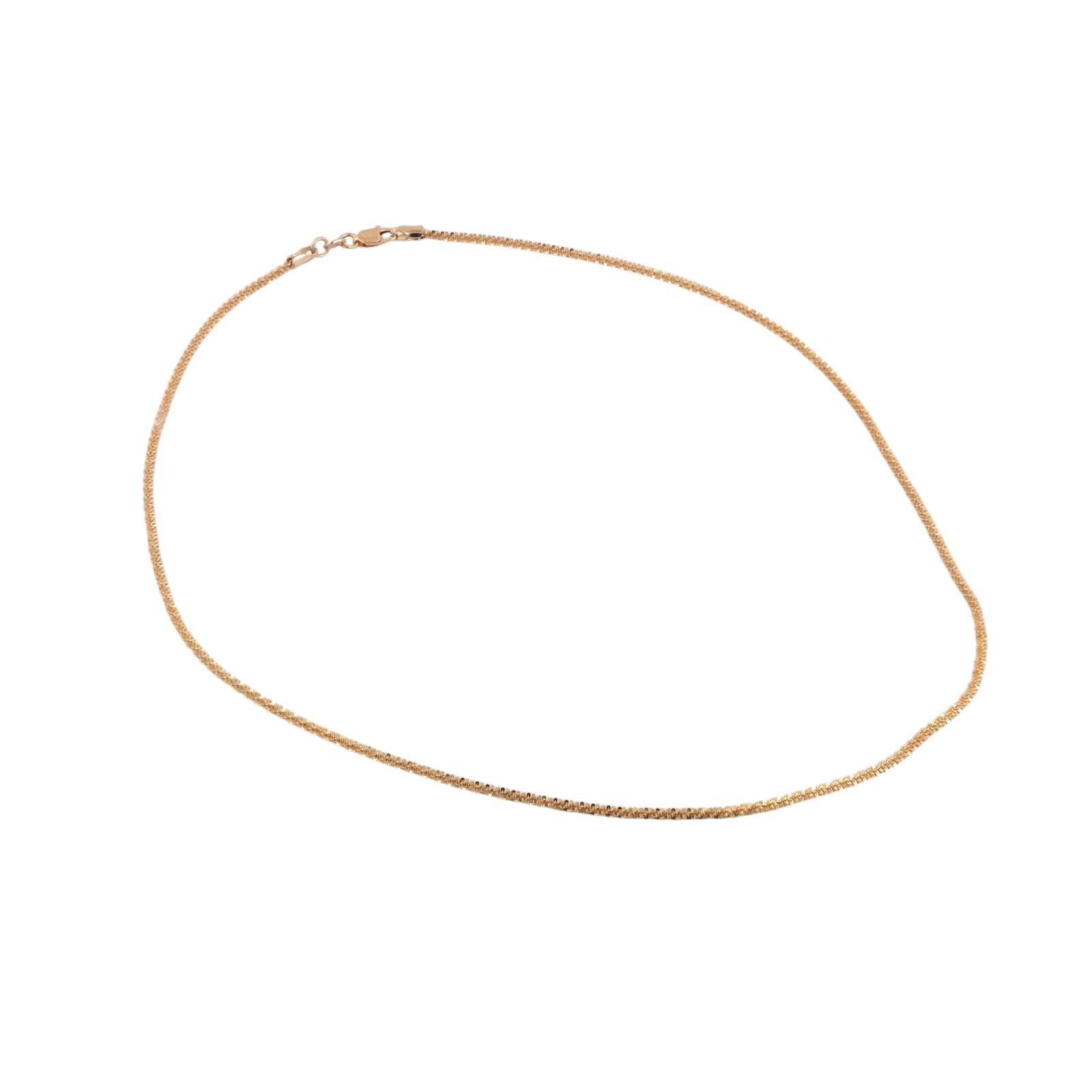 Sparkle Chain Necklace 14K Yellow Gold 18.25" Unisex Estate