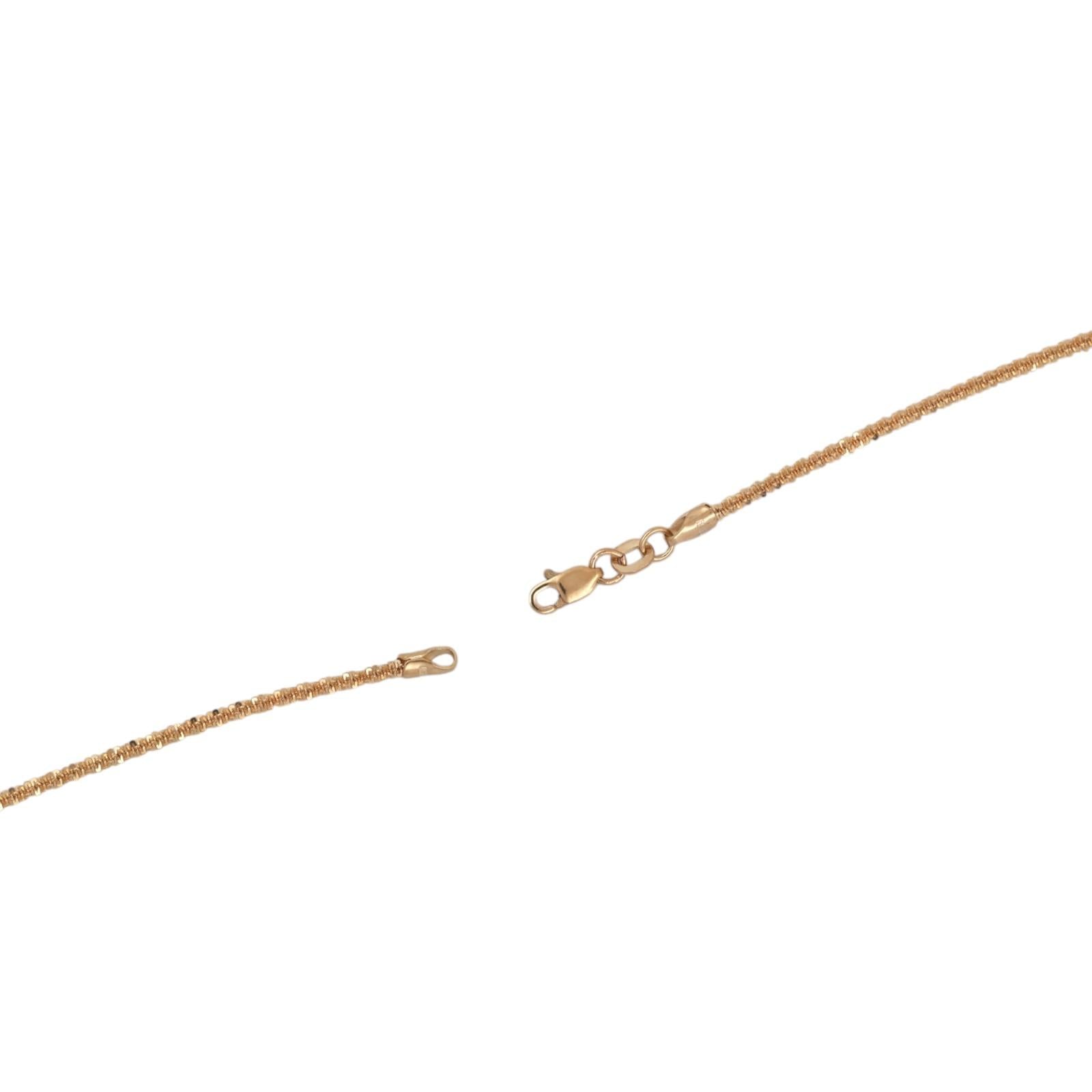Sparkle Chain Necklace 14K Yellow Gold 18.25" Unisex Estate