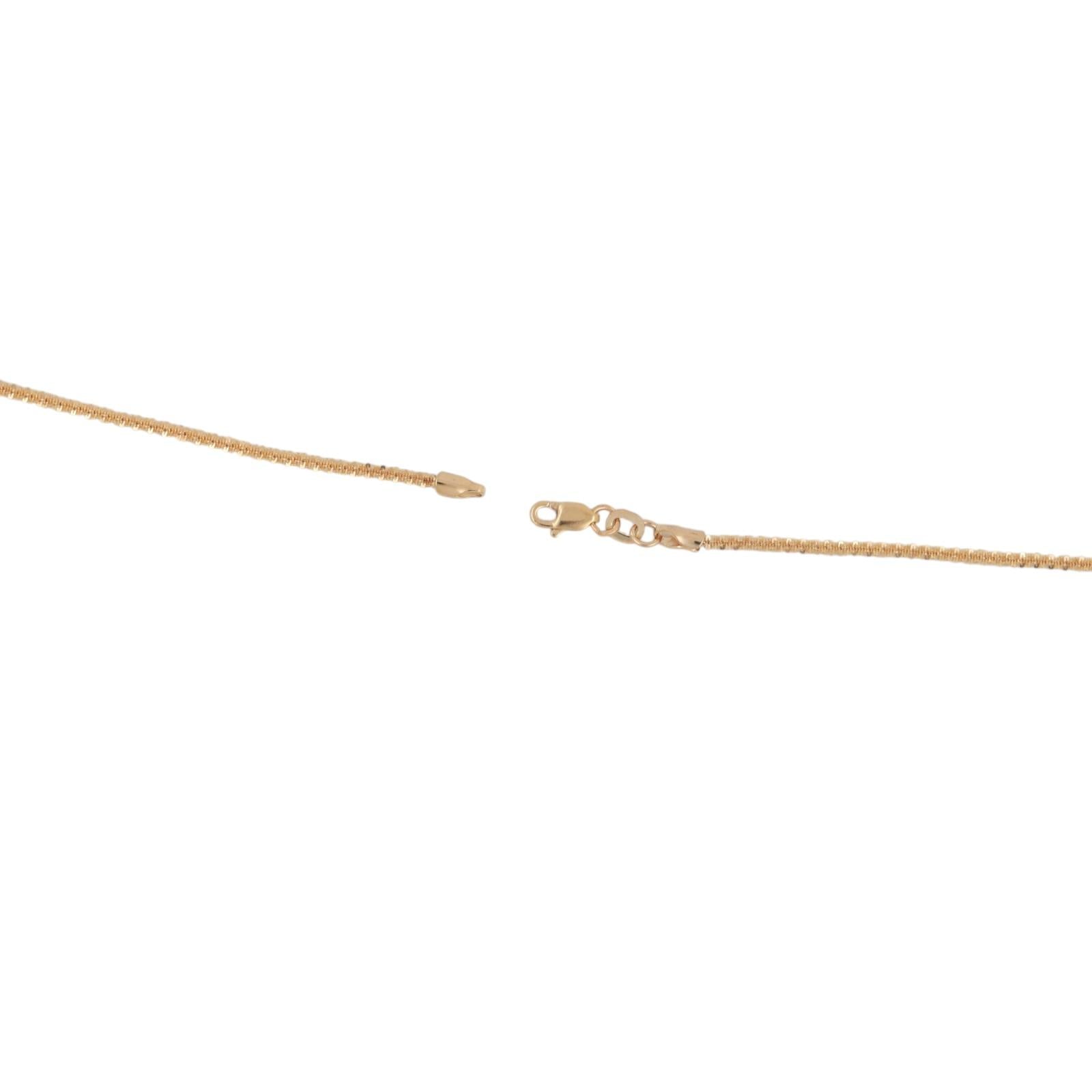 Sparkle Chain Necklace 14K Yellow Gold 18.25" Unisex Estate