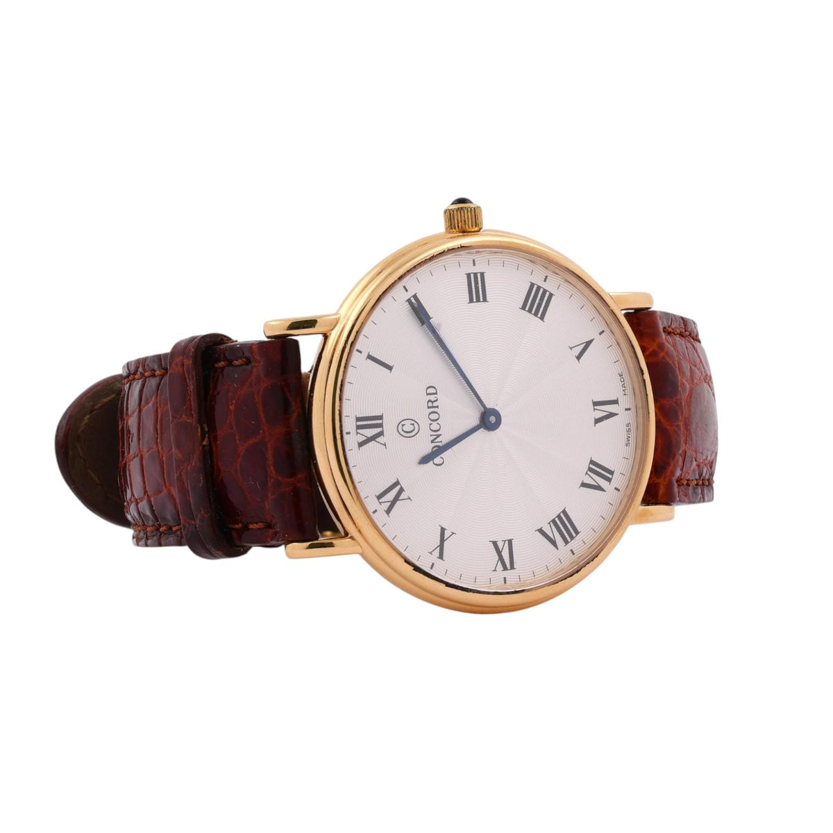 Concord 18K Yellow Gold Men's Quartz Dress Watch 34mm Swiss Made