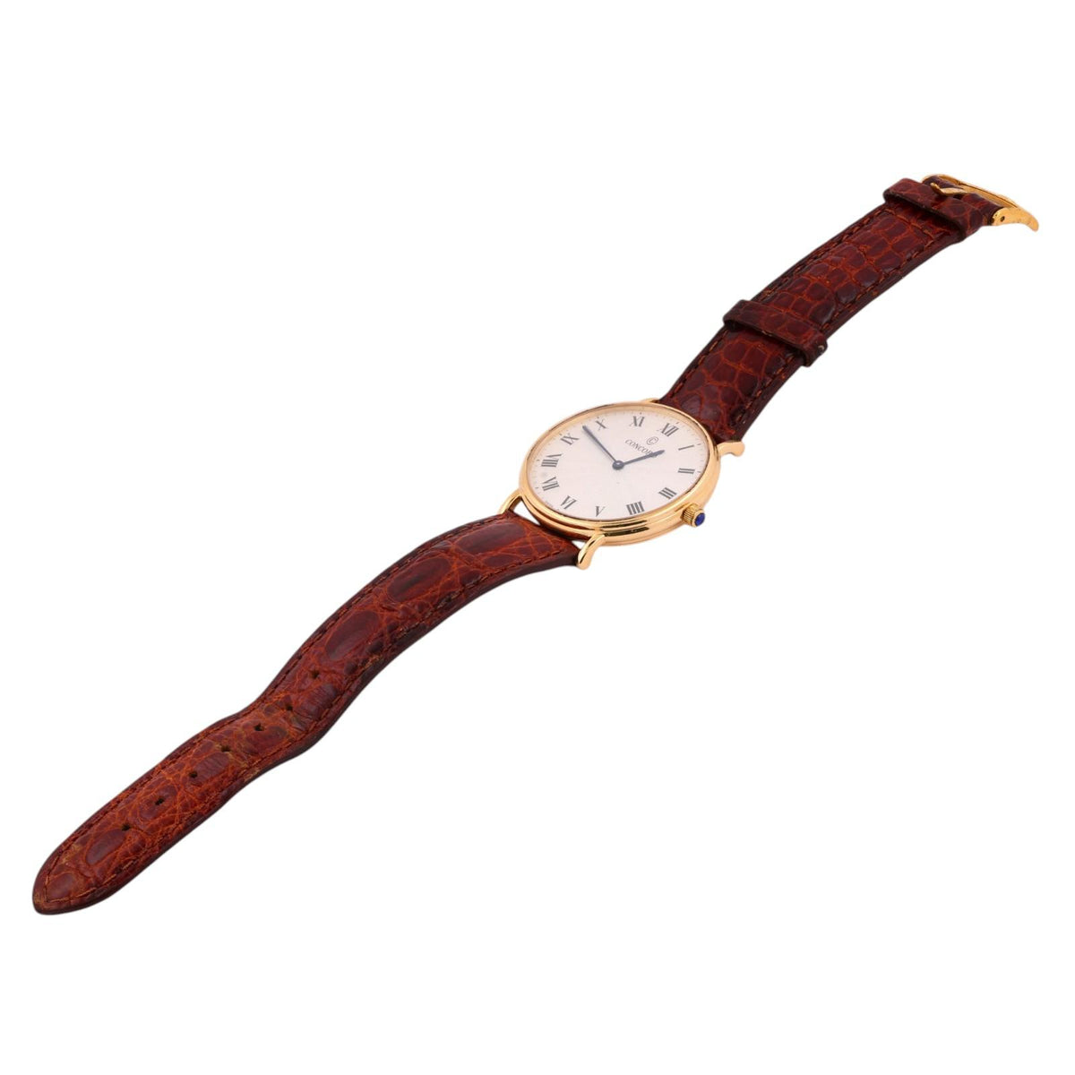 Concord 18K Yellow Gold Men's Quartz Dress Watch 34mm Swiss Made