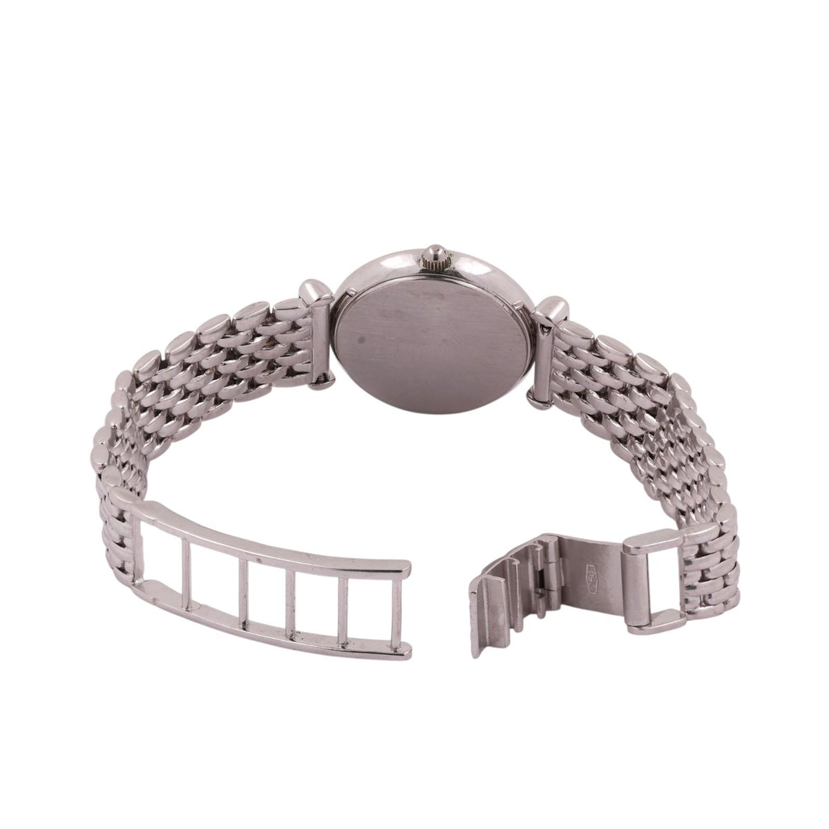J. Chevalier 18K White Gold Diamond Bezel Ladies Quartz Watch 1.75 CTW 7.25"