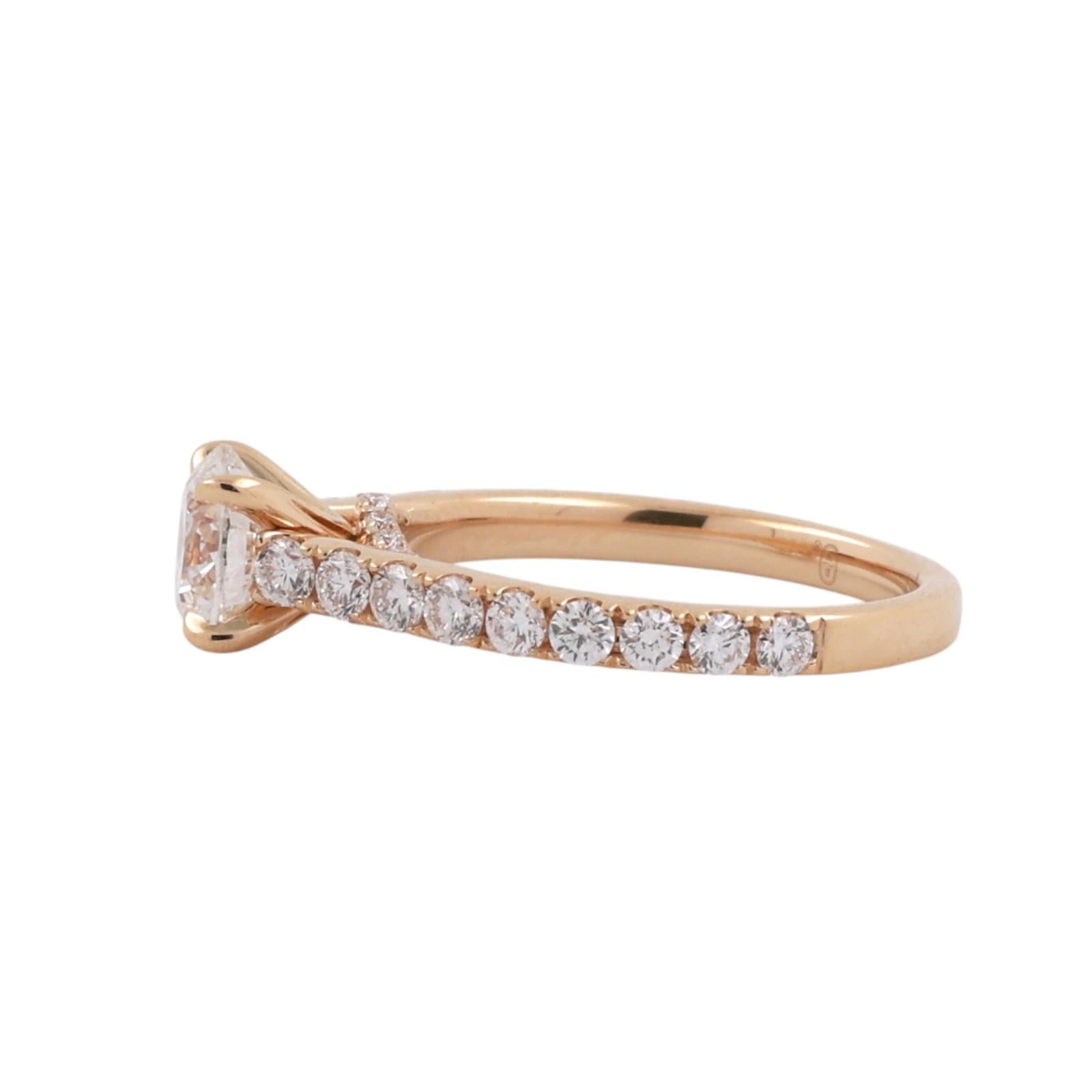 GIA 1.00ct H VS2 Diamond Engagement Ring Yellow Gold Blue Nile 1.65CTW Pave Sz 5