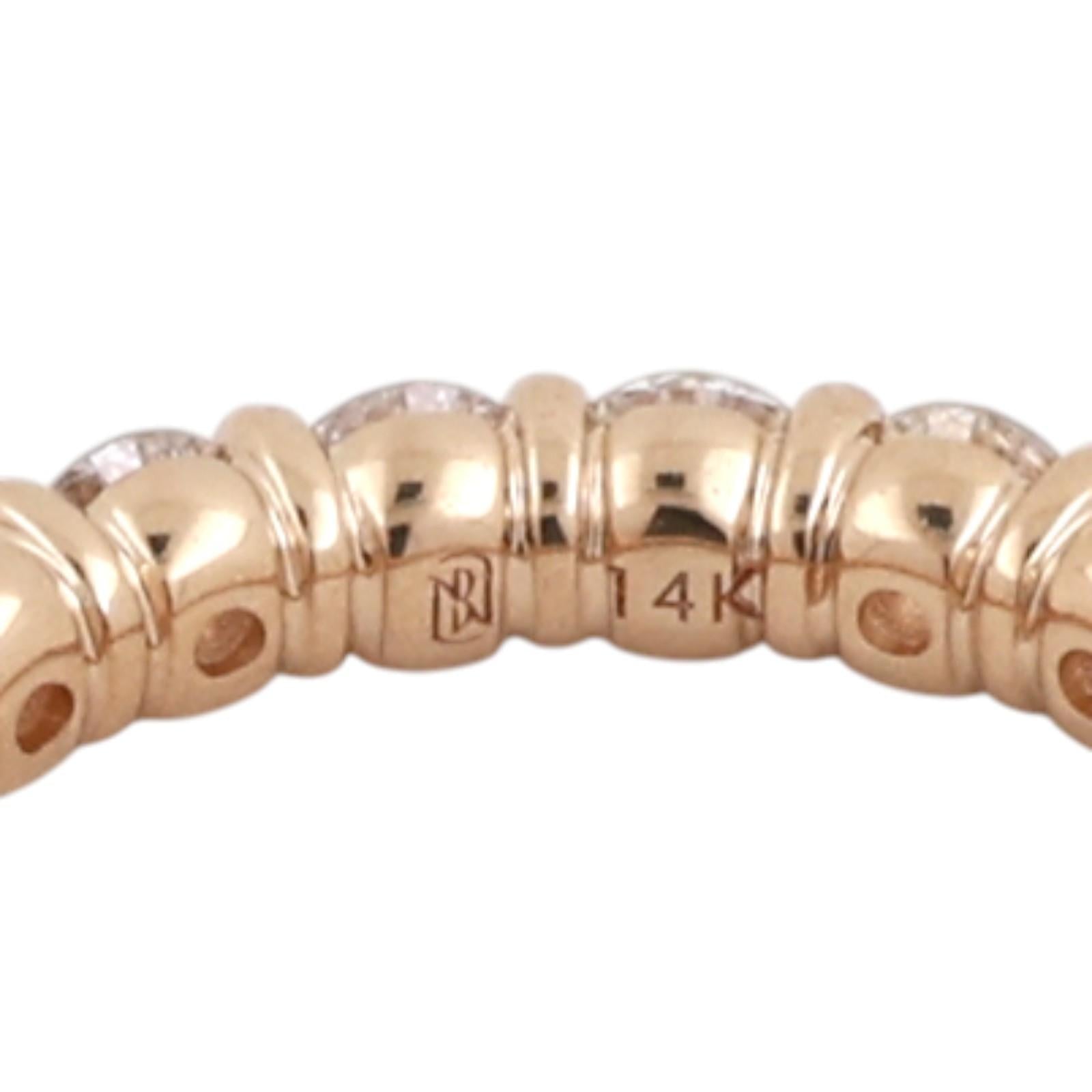 Blue Nile 1.85ctw Diamond Eternity Band Ring 14K Yellow Gold Size 5 Anniversary