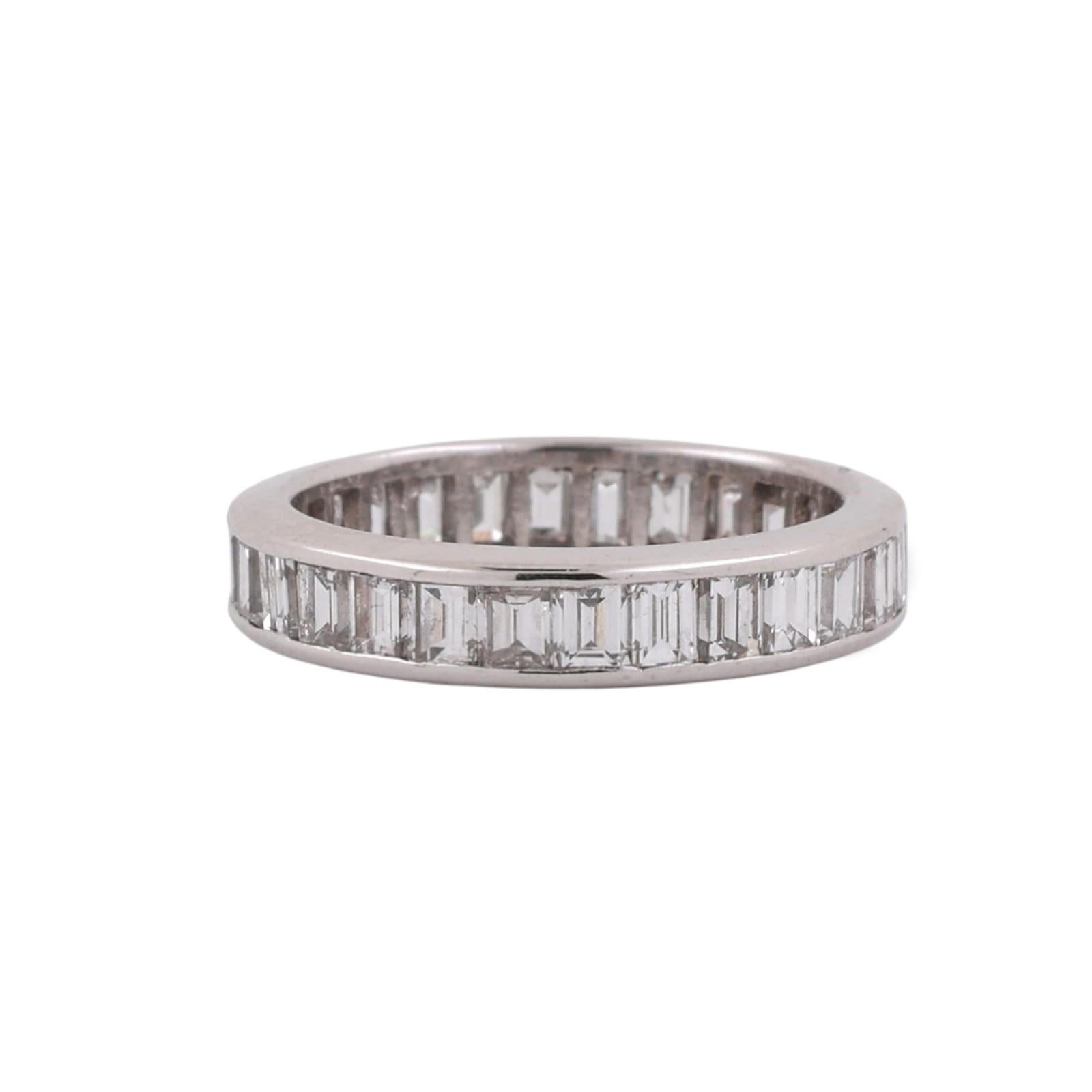 1.50CTW Baguette Diamond Eternity Band Platinum Wedding Anniversary Ring Size 6