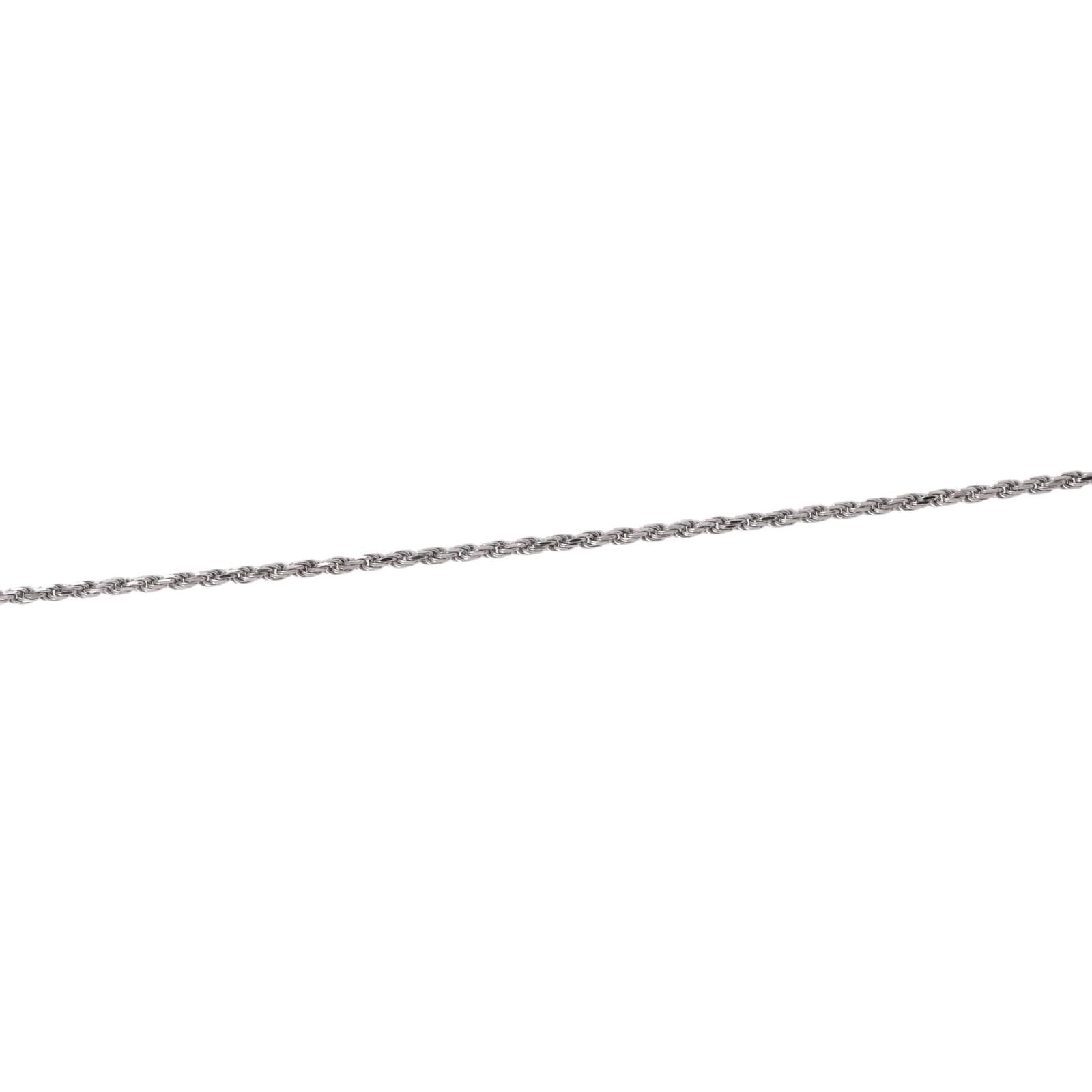 14K White Gold Sapphire Diamond Hamsa Evil Eye Pendant Necklace 0.95 CTW 18"