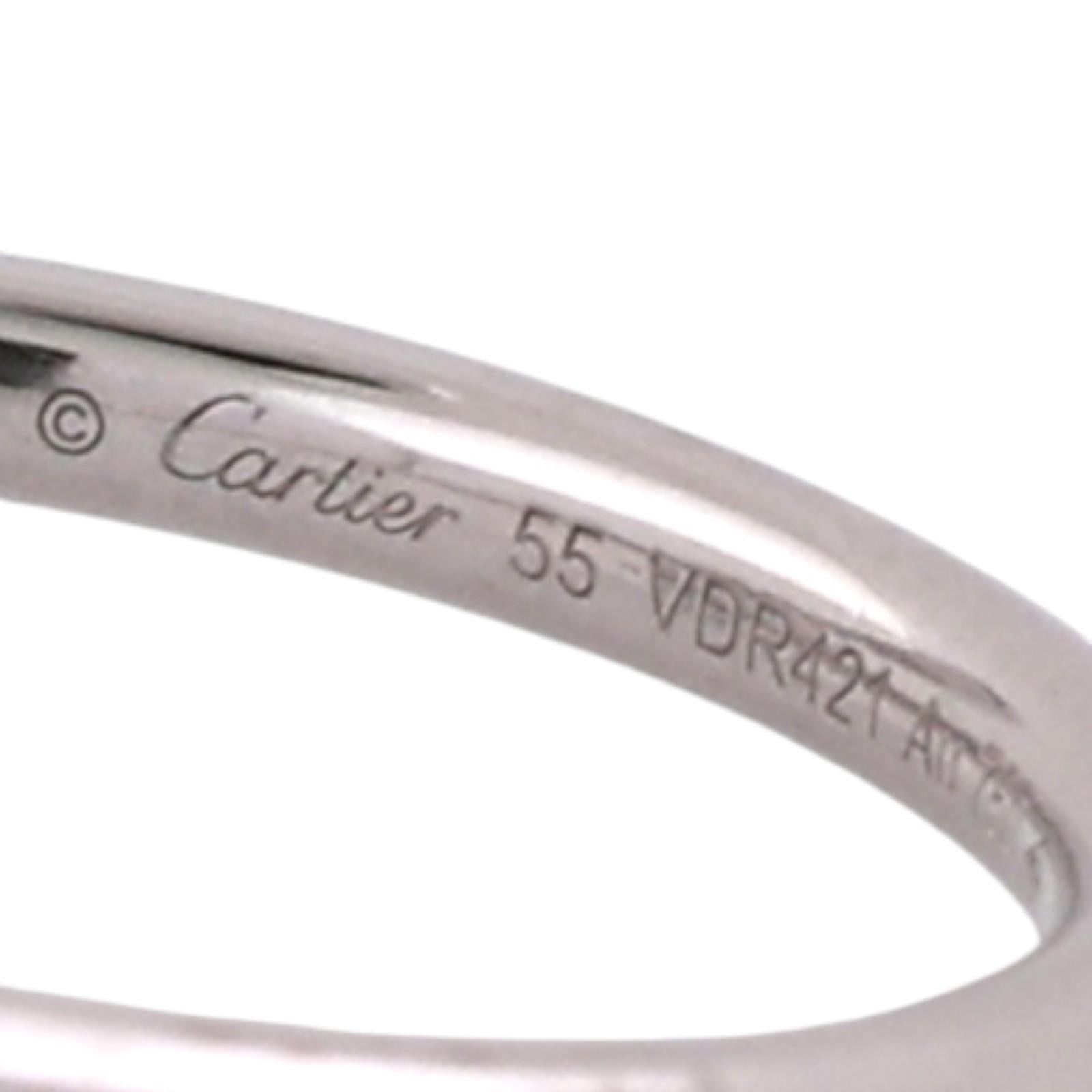 Cartier Juste un Clou Nail Ring 18K White Gold Size 55 EU 7.25