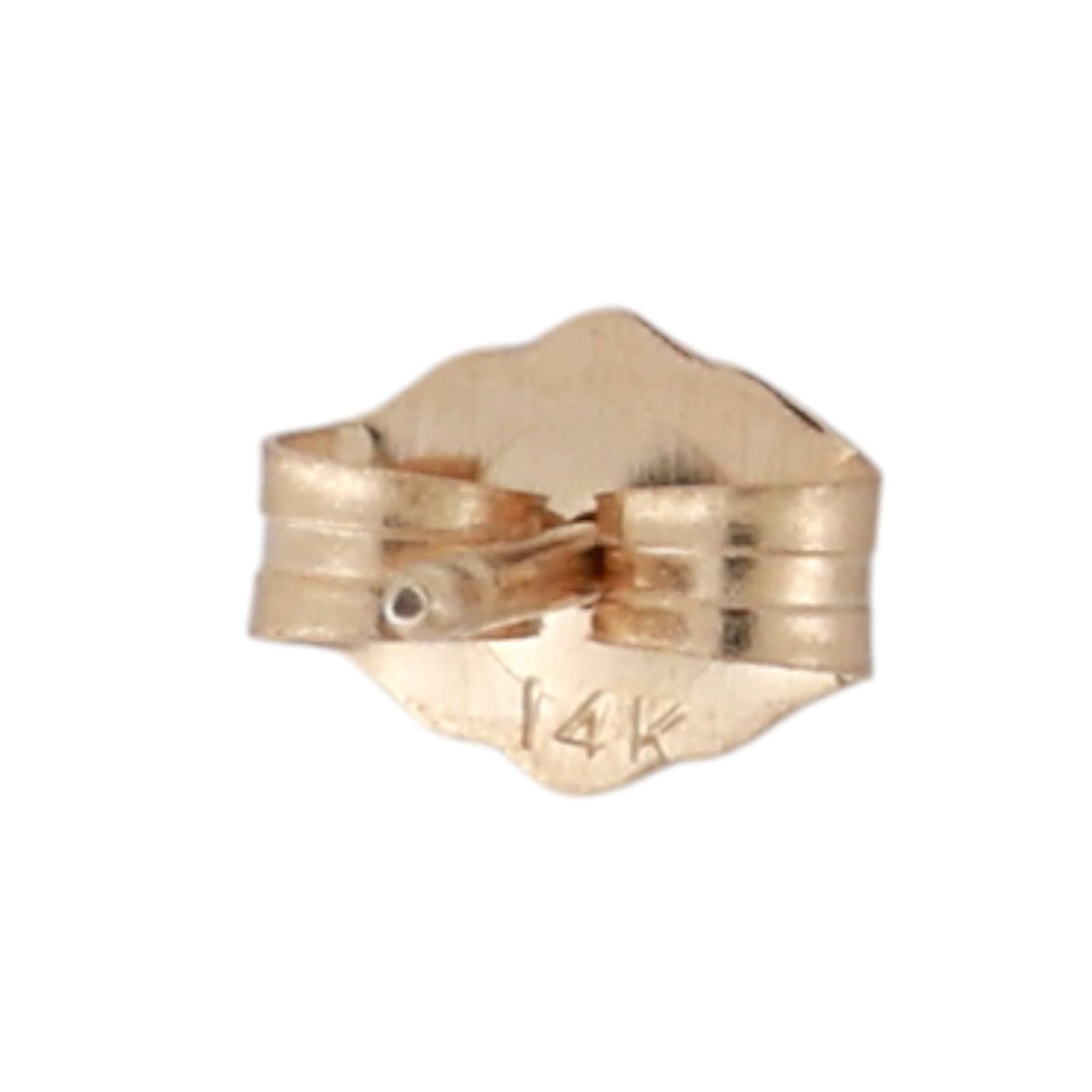 14K Yellow Gold 0.50CTW Diamond Stud Earrings Round Brilliant Natural Diamonds