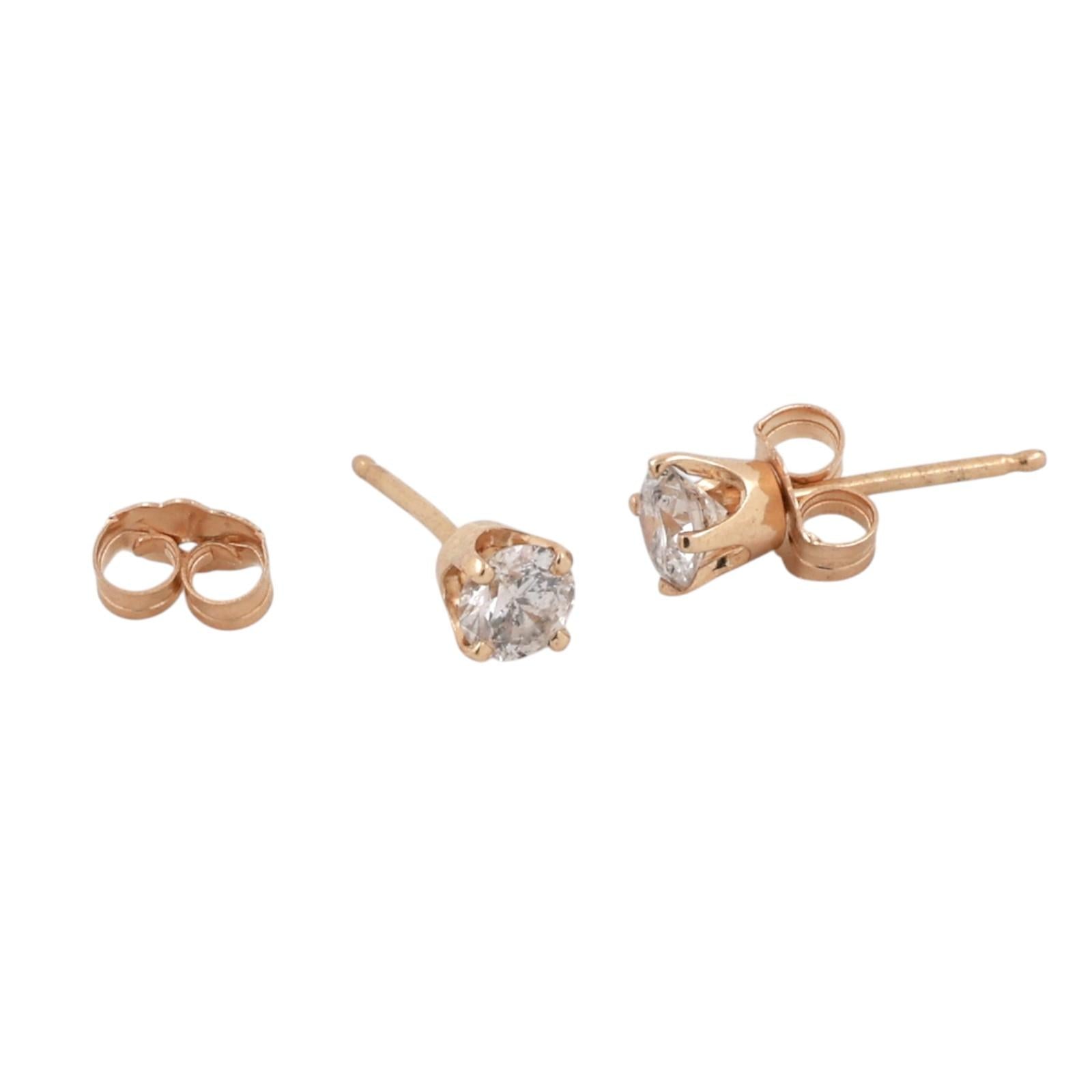 14K Yellow Gold 0.50CTW Diamond Stud Earrings Round Brilliant Natural Diamonds