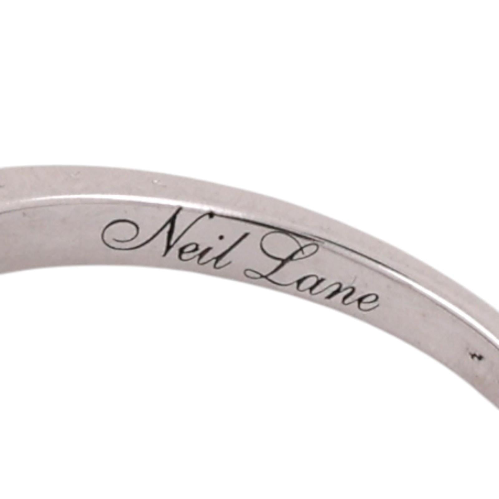 Neil Lane 14K White Gold 0.50CTW Diamond Chevron Wedding Band Ring Size 5.5
