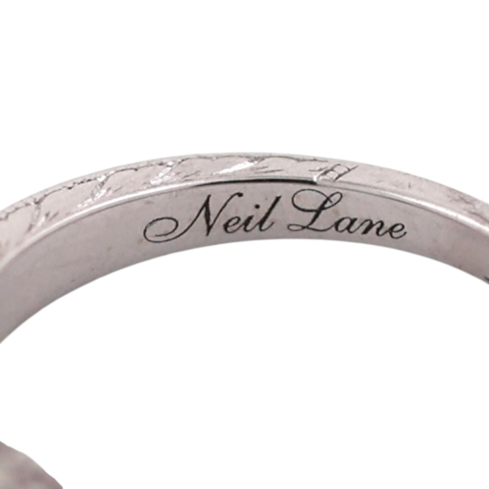 Neil Lane 14K White Gold 0.60ct Black Diamond Vintage Milgrain Engagement Ring 5