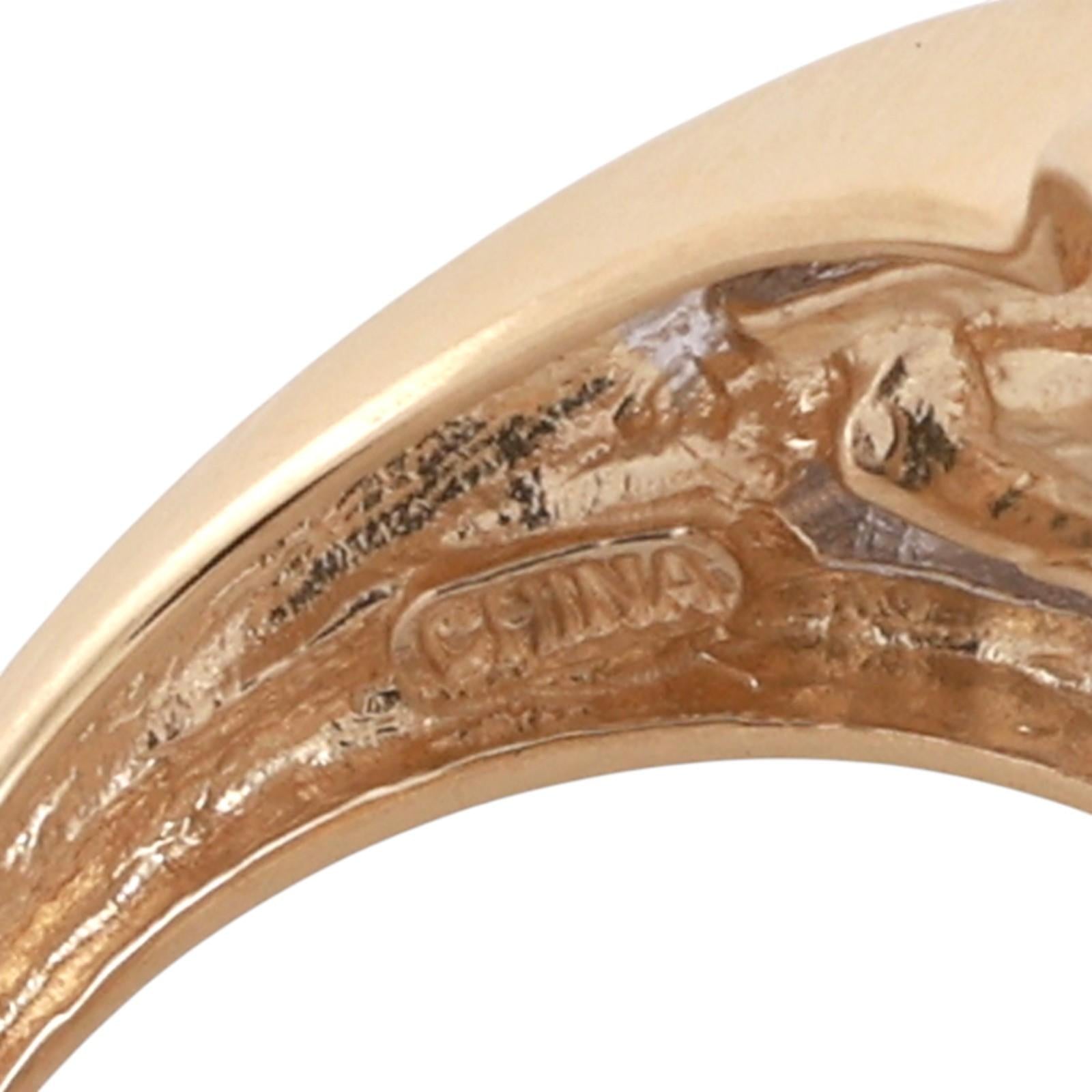 14K Yellow Gold Diamond Swirl Ring 0.50CTW Baguette Round Wide Band Statement 6