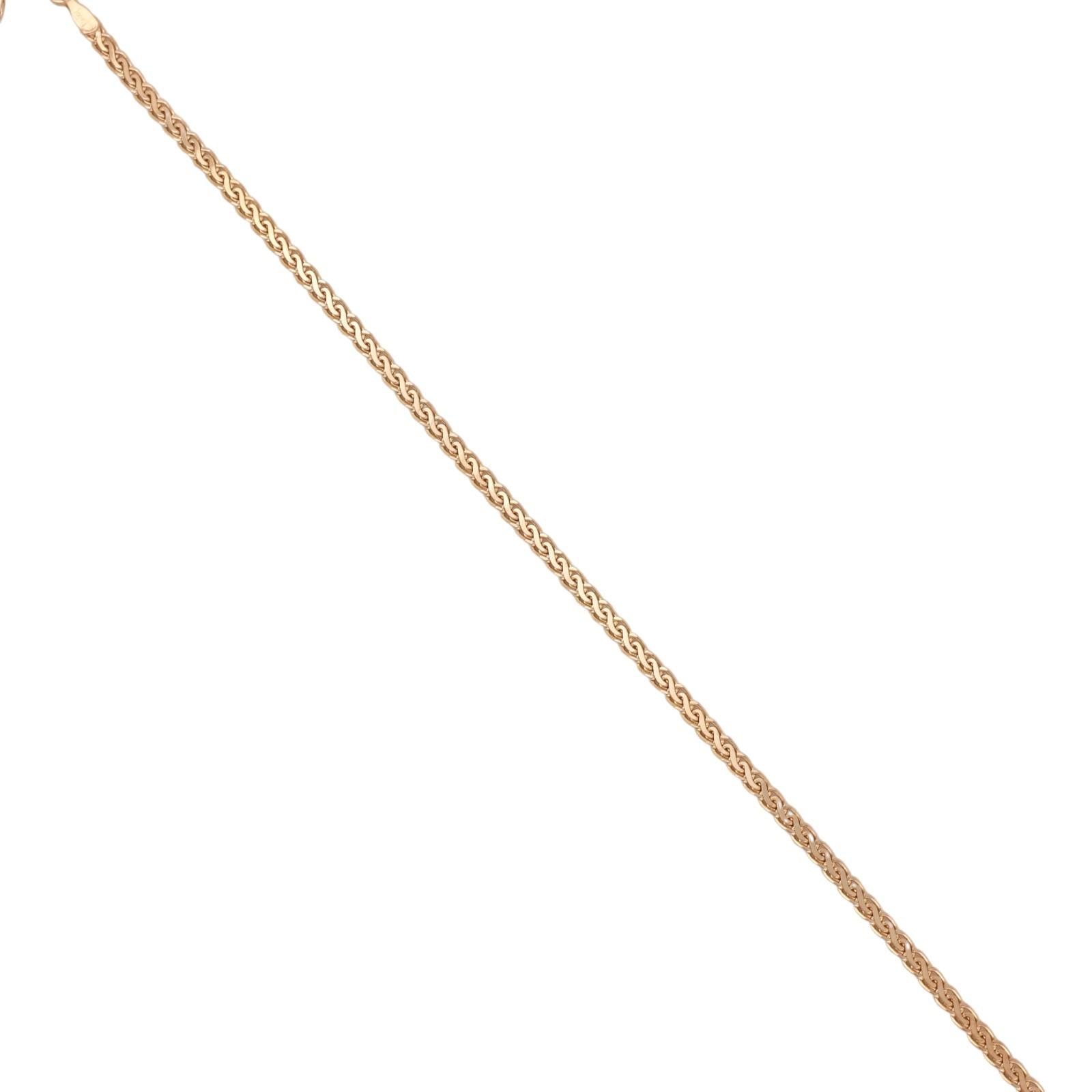 14K Yellow Gold Ruby Diamond Y Necklace Marquise Ruby Drop 17.5" Estate