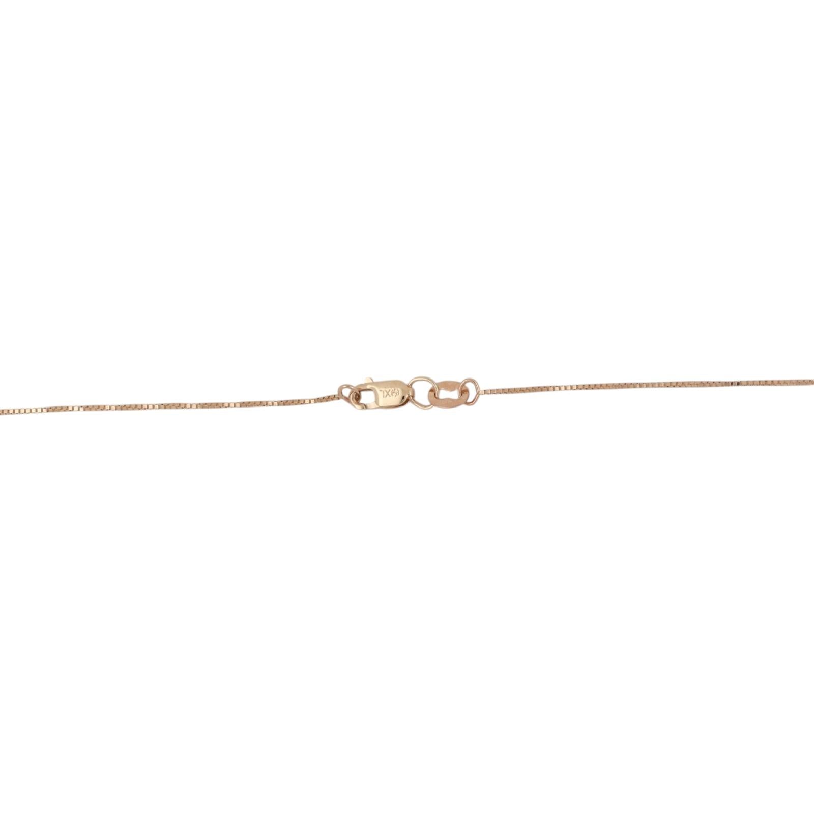 14K Yellow Gold 1.00CTW Diamond Journey Pendant Necklace 7 Stone Estate