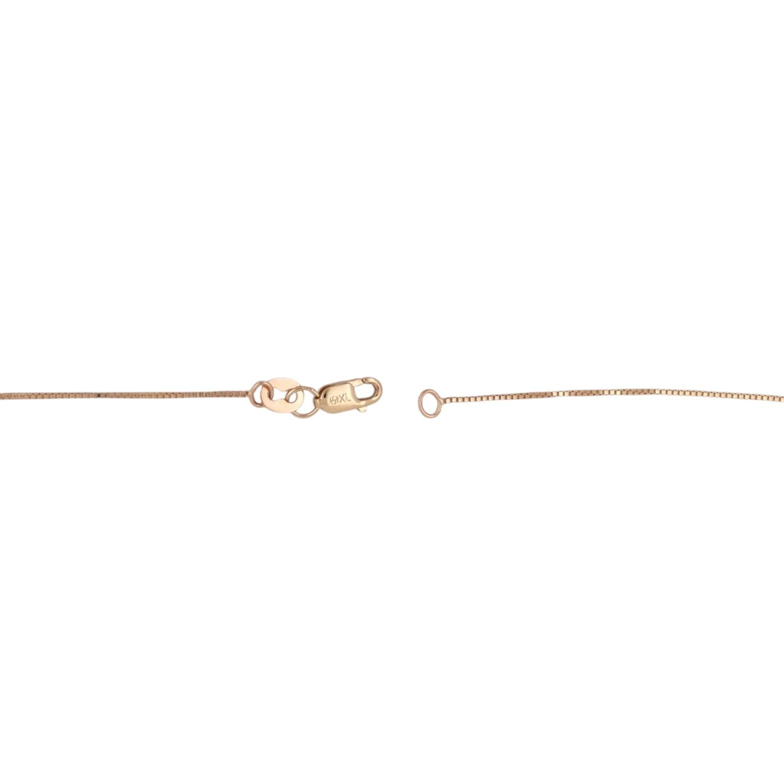 14K Yellow Gold 1.00CTW Diamond Journey Pendant Necklace 7 Stone Estate