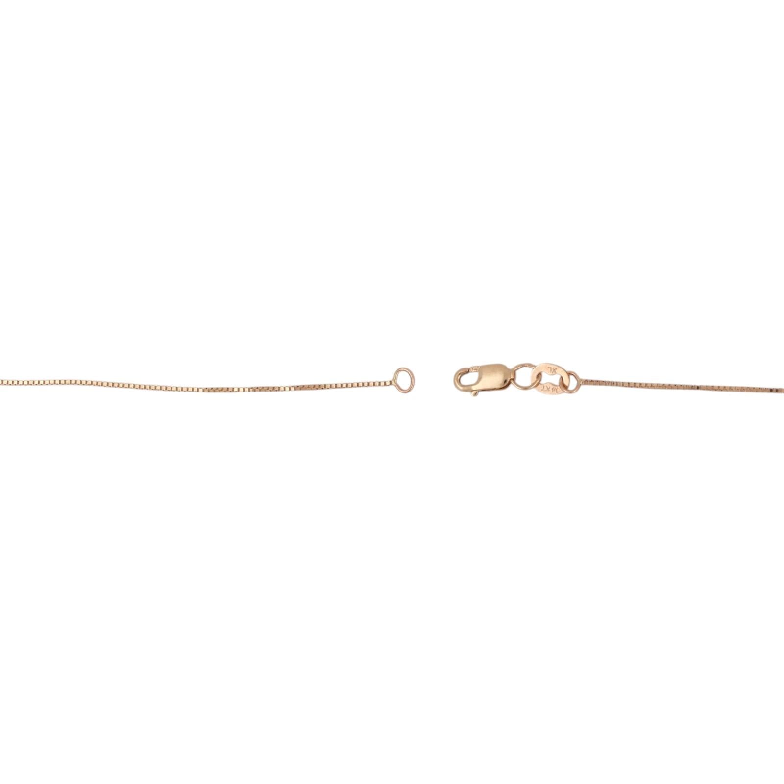 14K Yellow Gold 1.00CTW Diamond Journey Pendant Necklace 7 Stone Estate