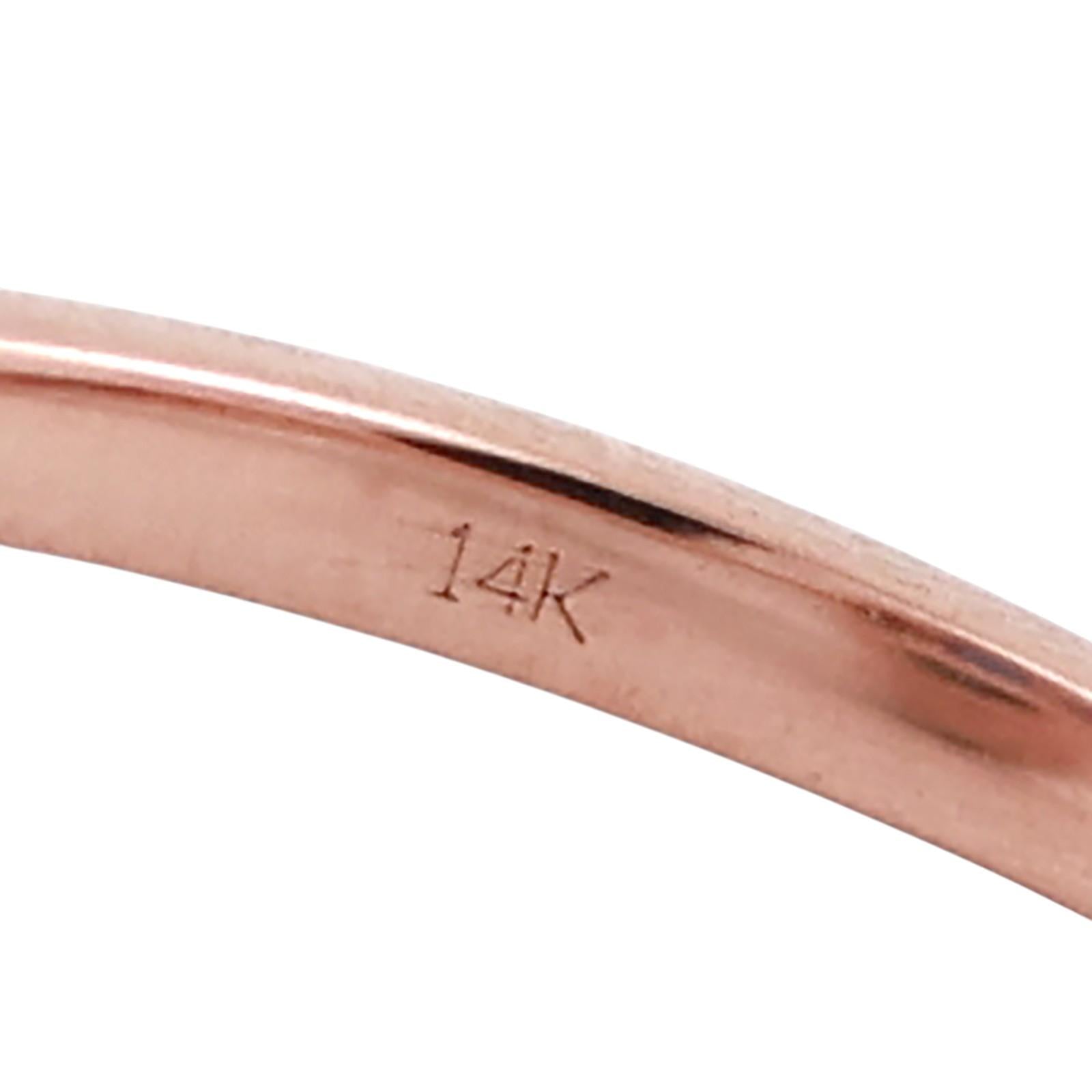 EFFY Sapphire Diamond Halo Ring 14K Rose Gold 2.75CTW Estate Size 7