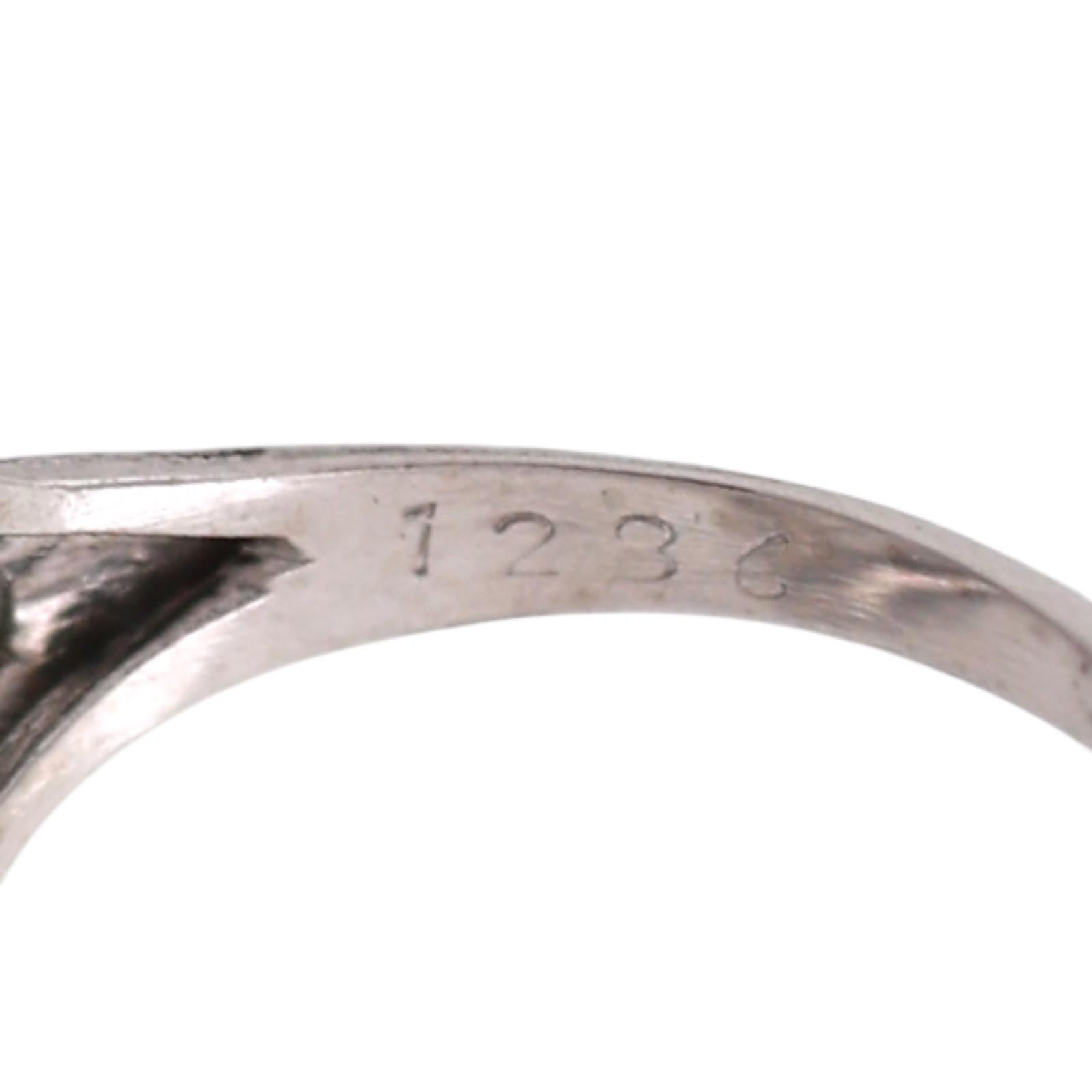 Platinum 1.20ctw Old European Cut Diamond Filigree Navette Dinner Ring Size 5