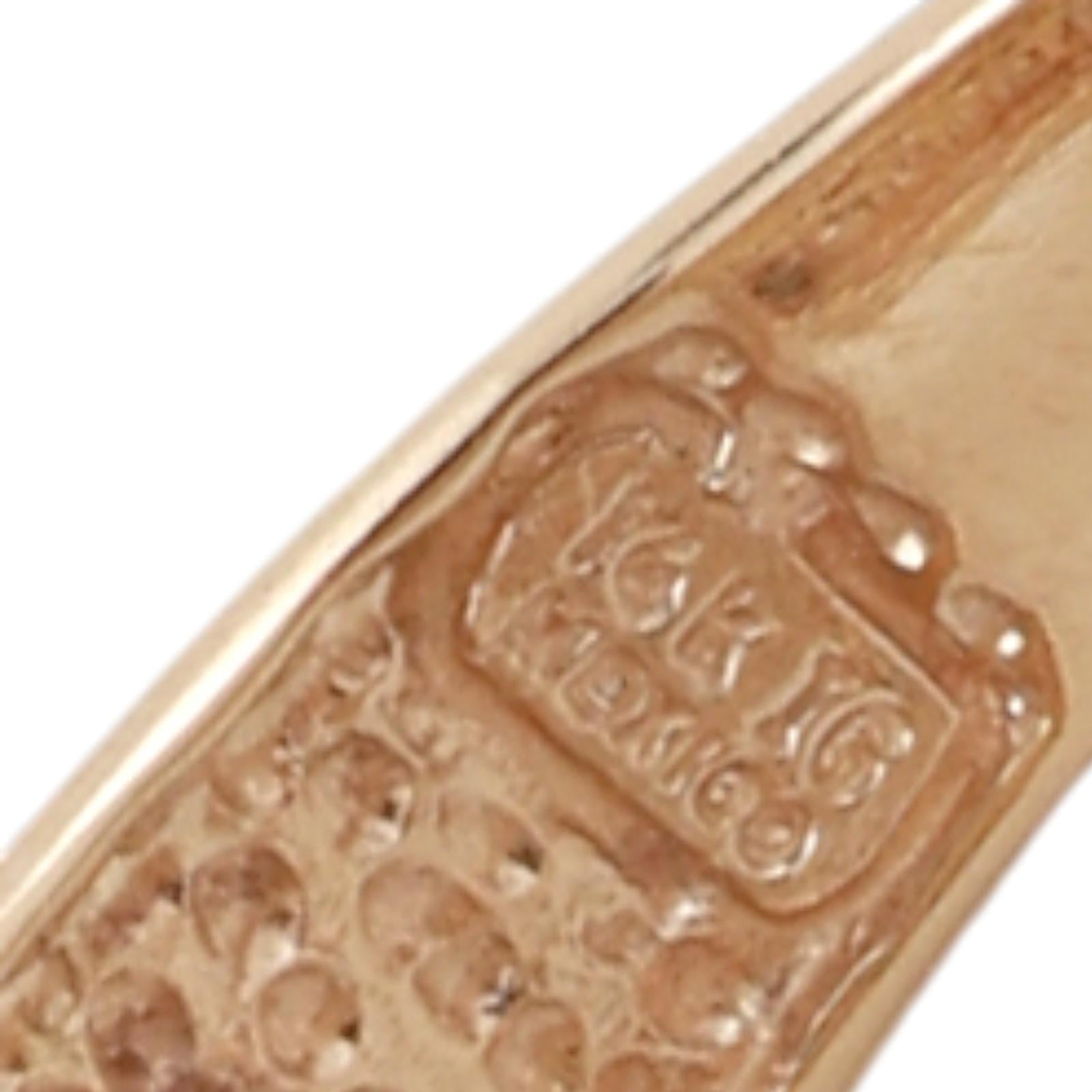 Estate 14K Two Tone Gold Natural Diamond Lattice Mesh Wide Band Ring Size 8.25