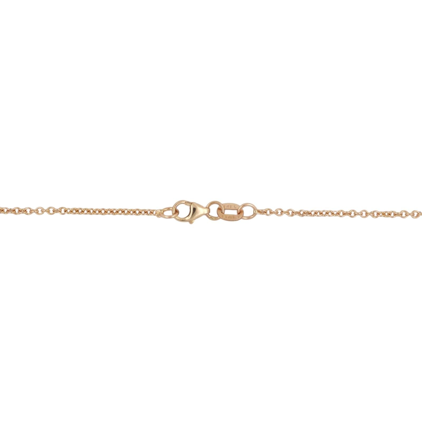 Diamond LOVE YOU Heart Necklace 14K Yellow Gold 18” Chain Ladies Estate
