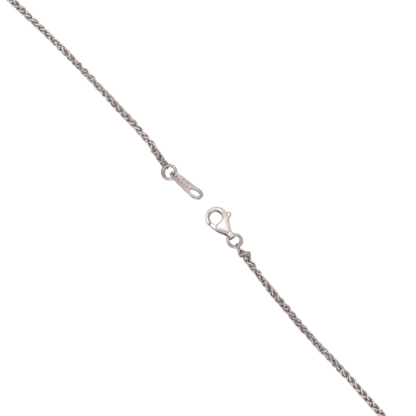 EFFY Sterling Silver Amethyst Pendant Necklace 3.75 CTW 18" Ladies