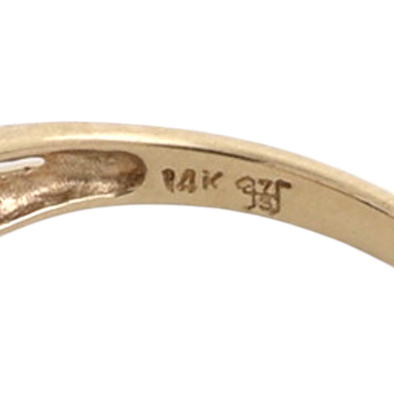 14K Yellow Gold Natural Blue Sapphire Diamond Ring Oval Cabochon Size 6