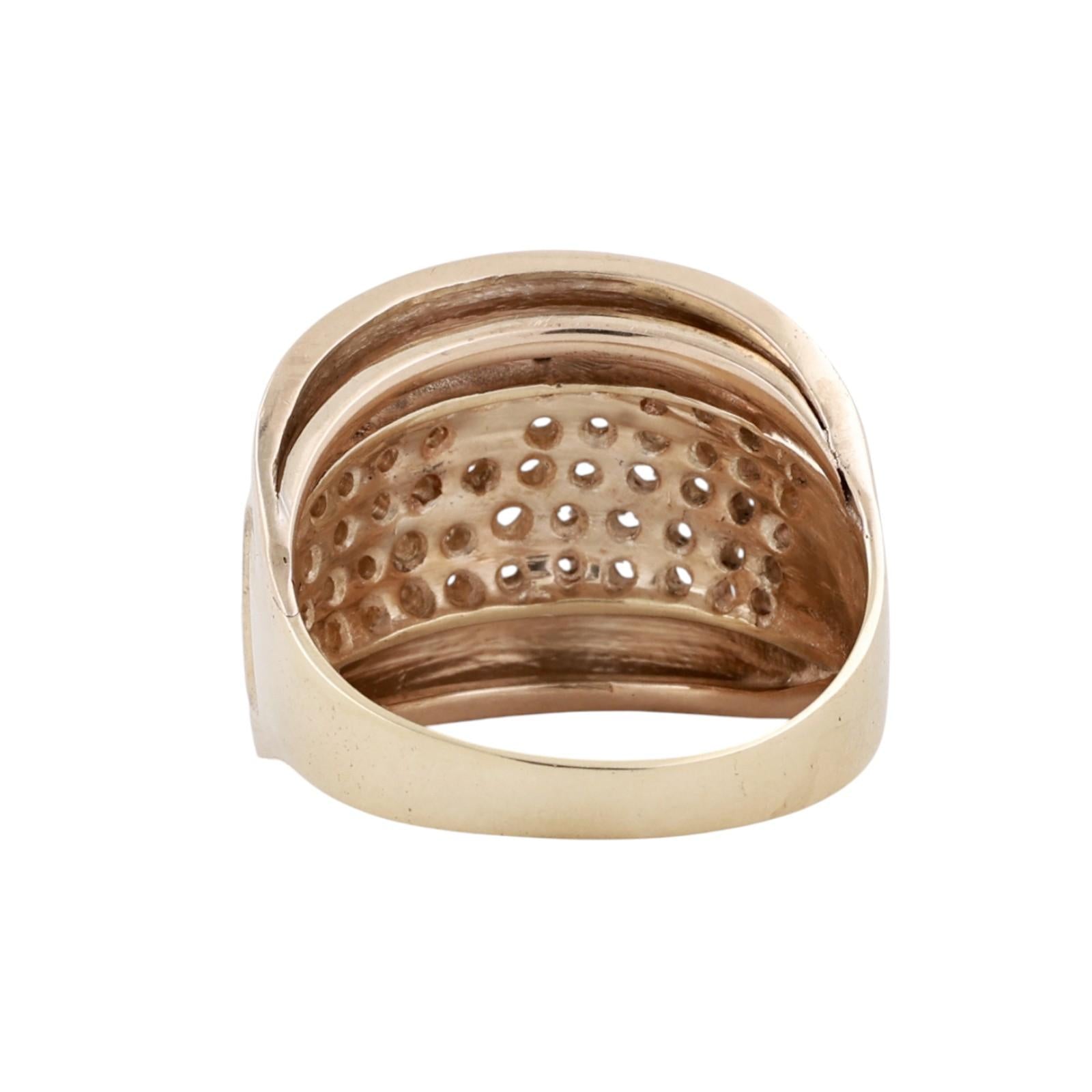 Yellow Gold 1.60 CTW Natural Diamond Statement Wide Band Ring 12.2g Size 9.25