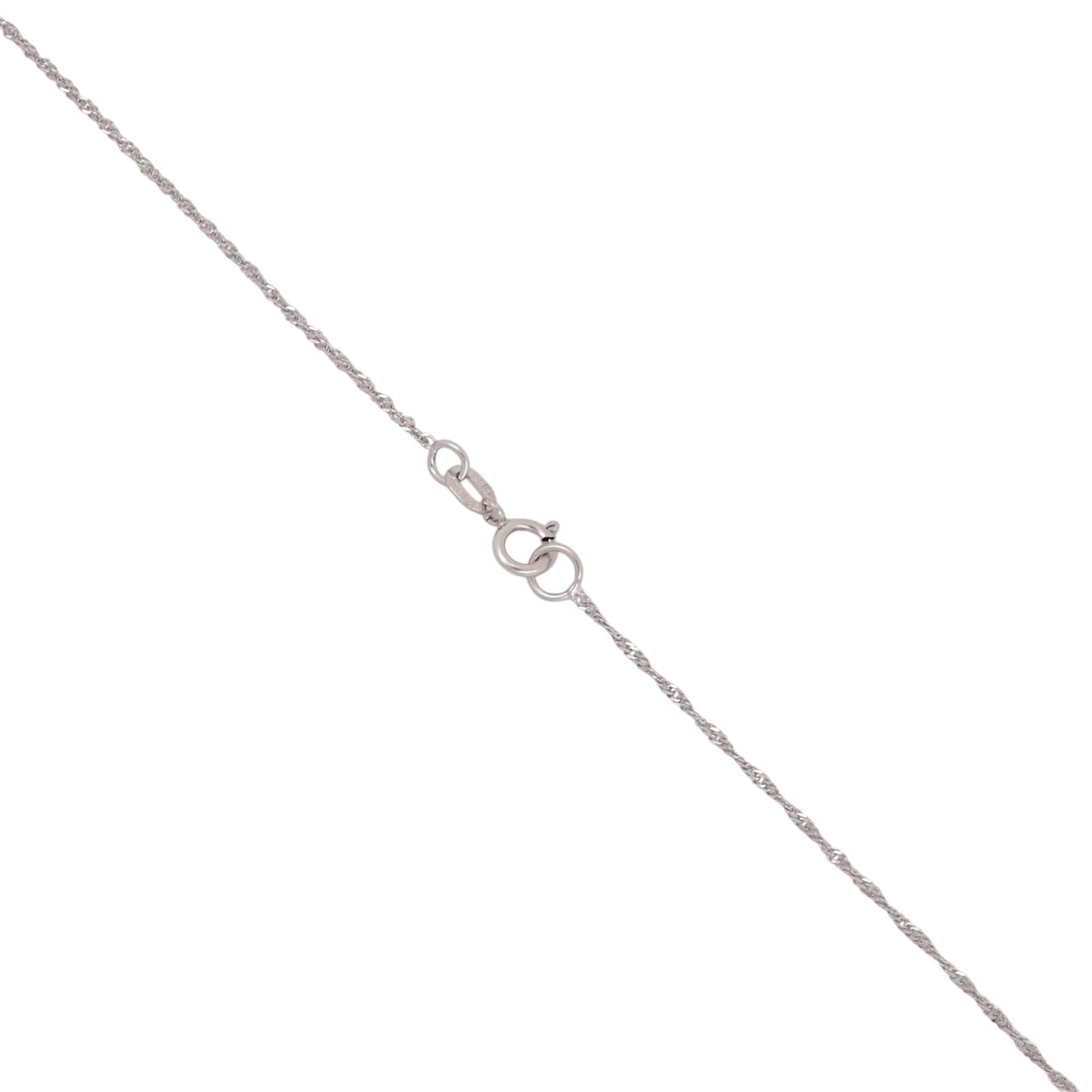14K White Gold Citrine Diamond Halo Pendant Necklace Emerald Accent 0.61CTW