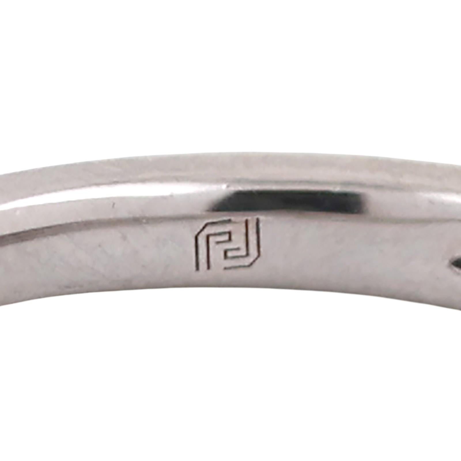 PT950 Platinum 0.33CTW Diamond Wedding Band Ring Size 7 Milgrain