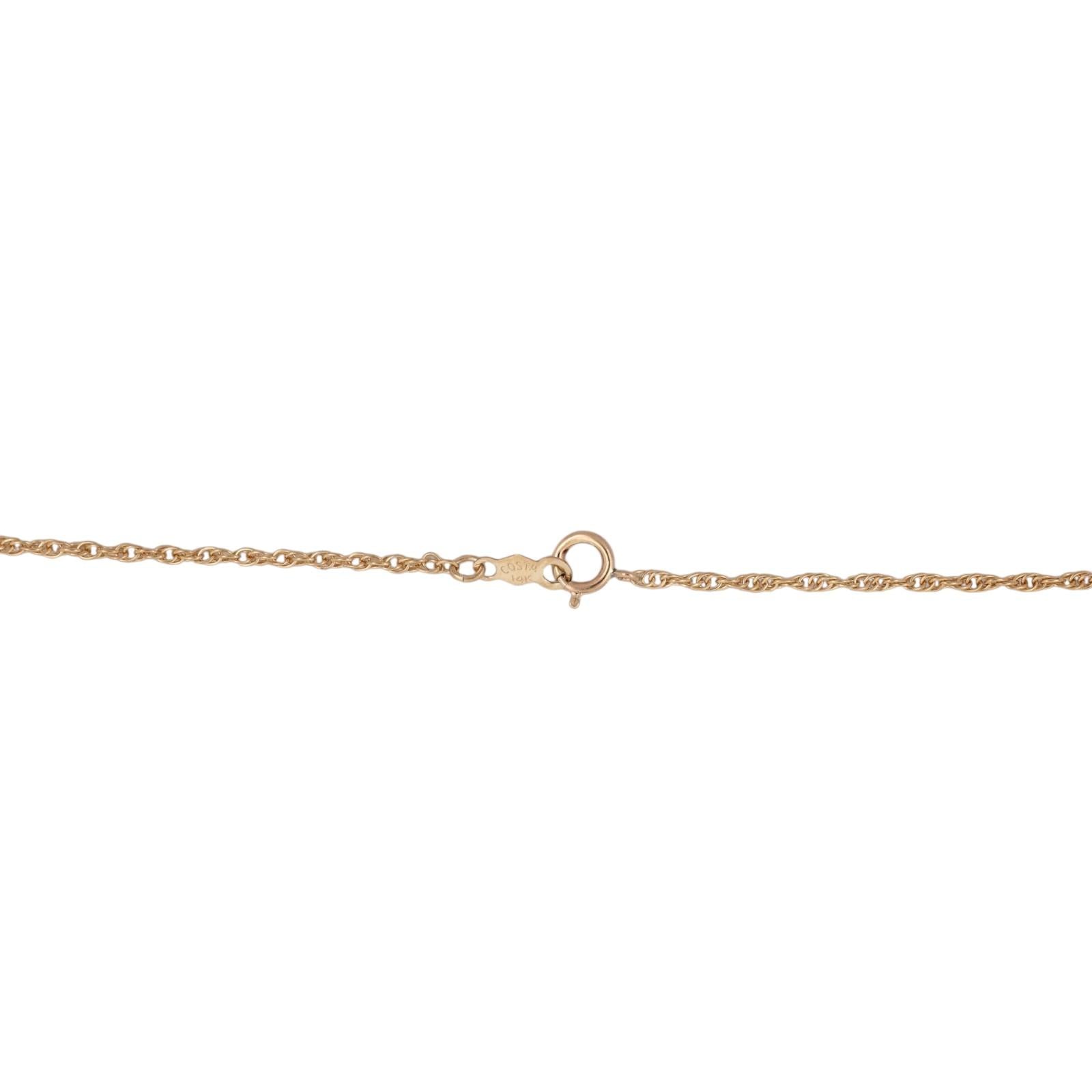 Yellow Gold 0.14 CTW Natural Diamond Teardrop Pendant Necklace 20"