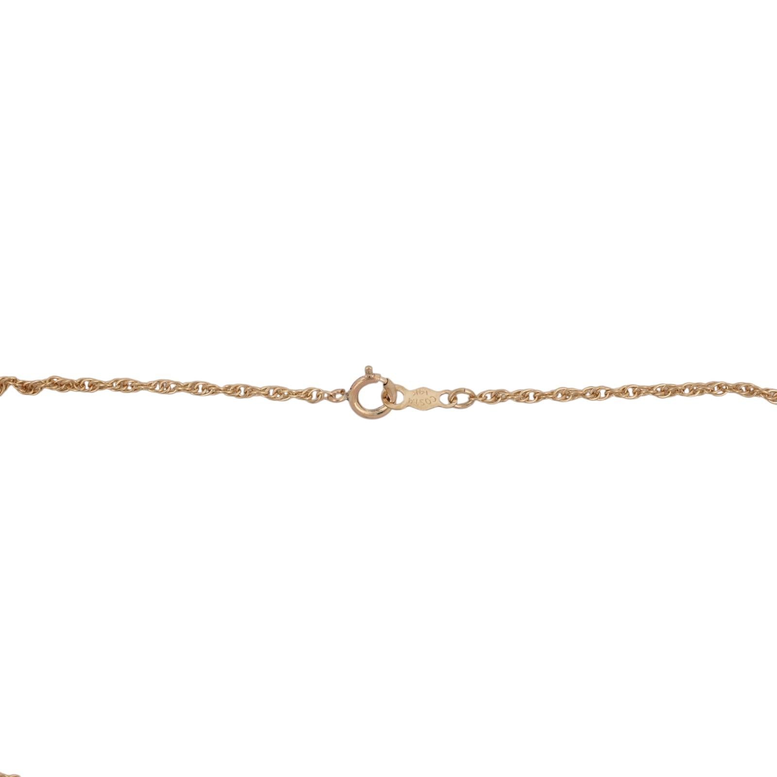 Yellow Gold 0.14 CTW Natural Diamond Teardrop Pendant Necklace 20"