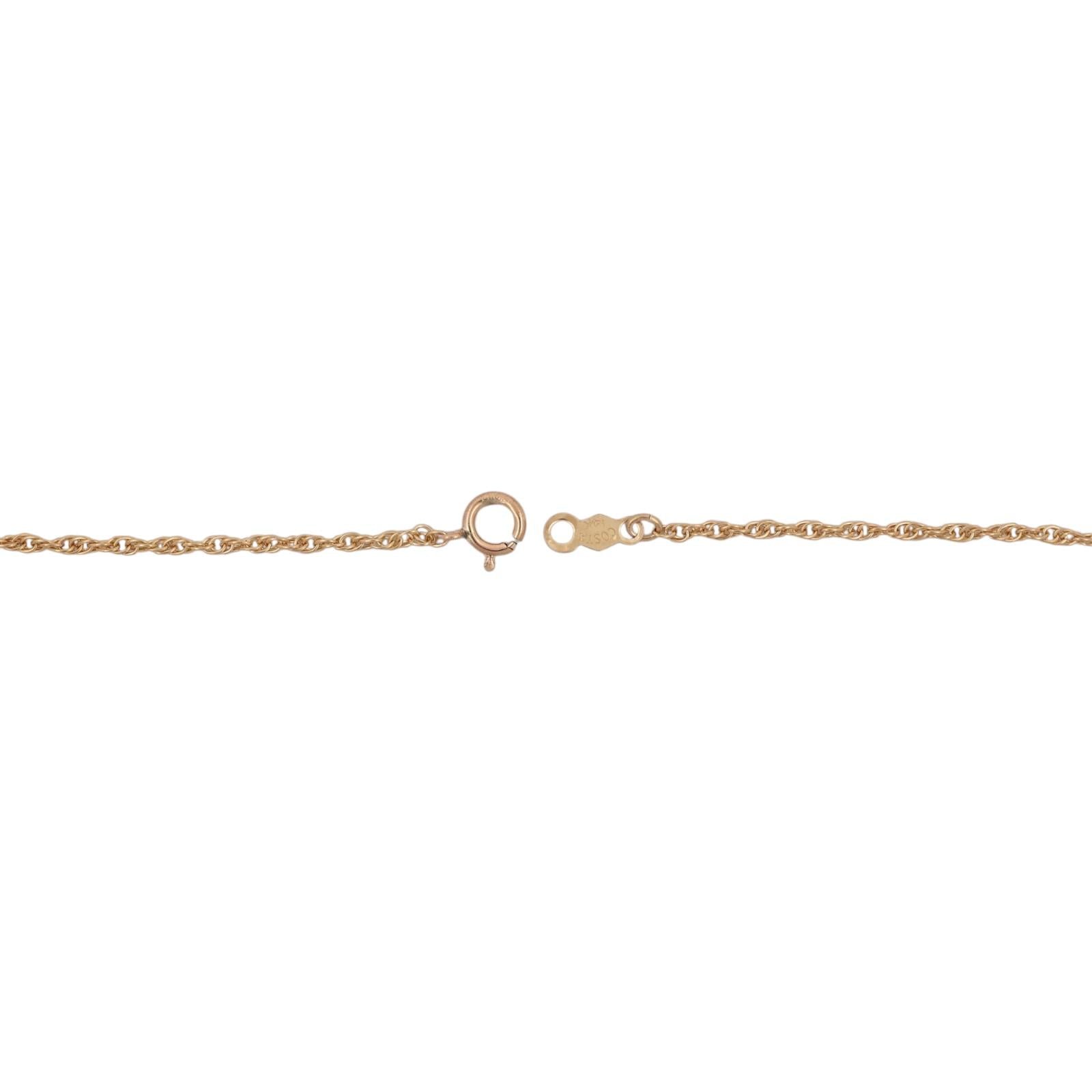 Yellow Gold 0.14 CTW Natural Diamond Teardrop Pendant Necklace 20"