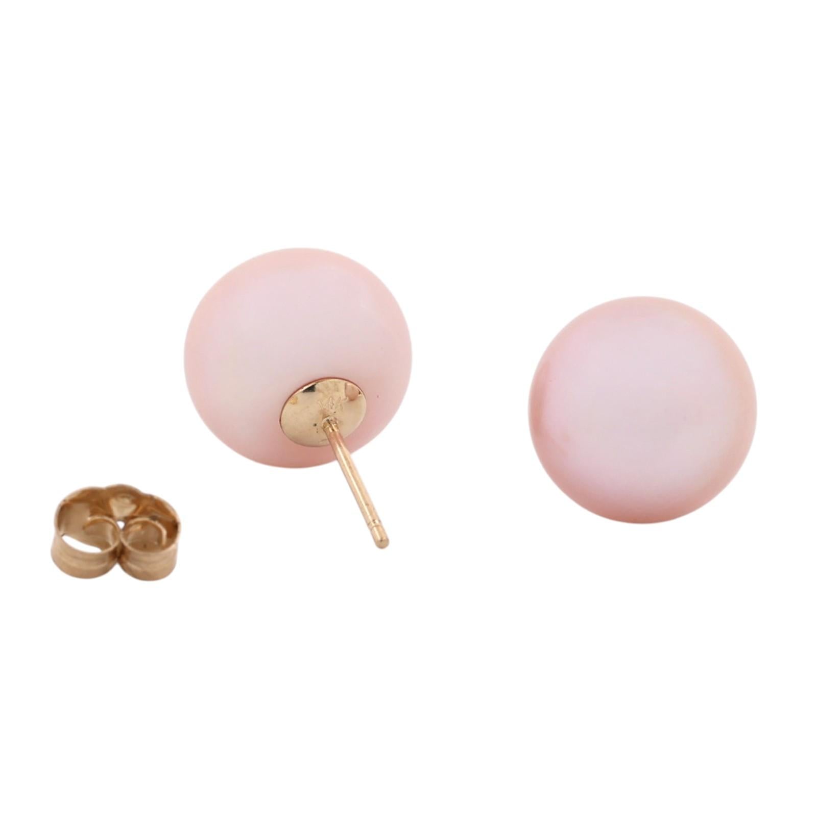14K Yellow Gold 10mm Lavender Cultured Freshwater Pearl Stud Earrings