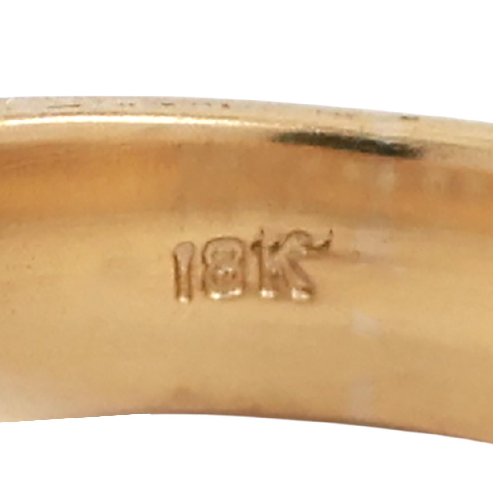 18K Yellow Gold 0.55CTW Baguette Diamond Band Ring Size 4.75