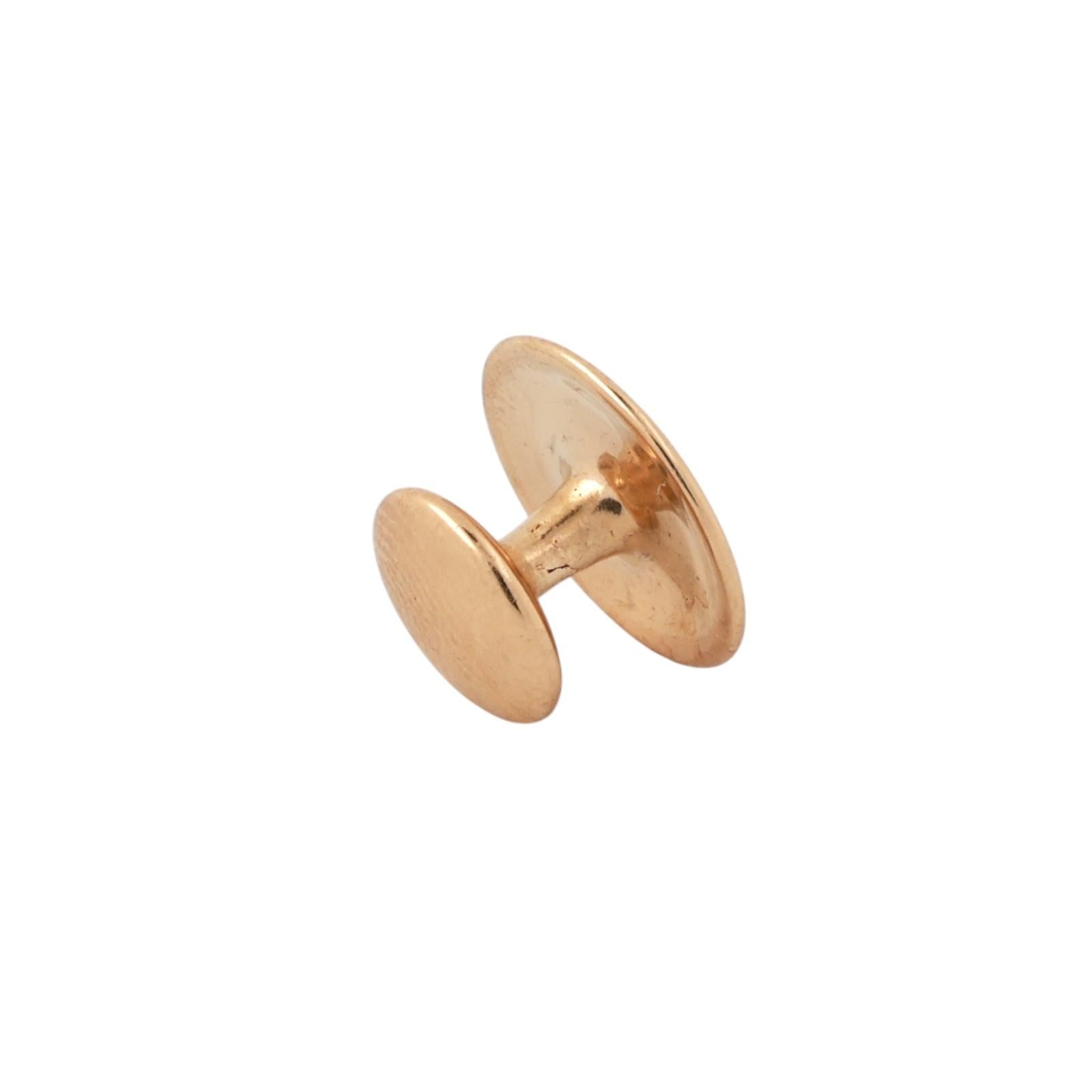Vintage Tiffany & Co. 18K Yellow Gold Collar Button Men Estate