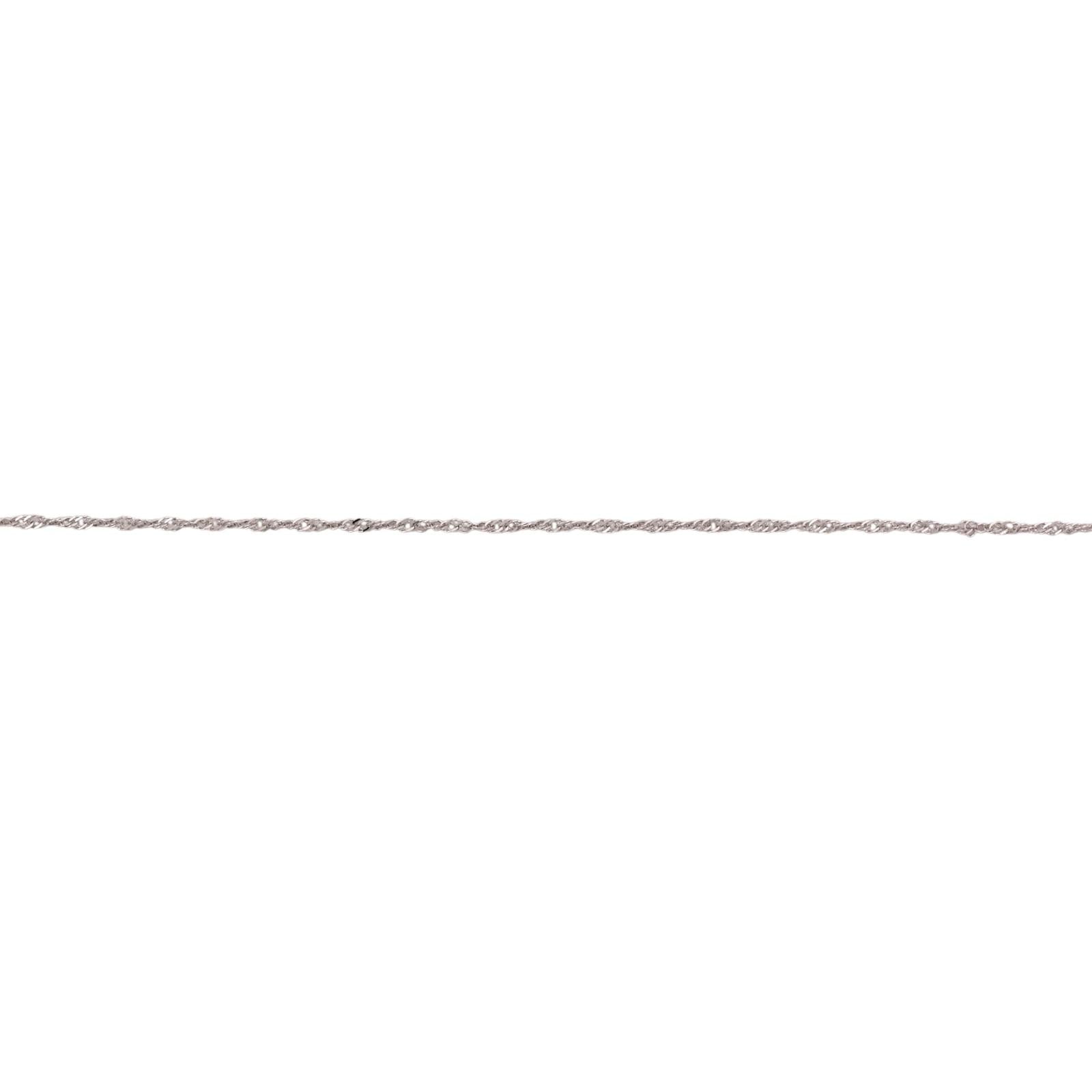 14K White Gold Blue Sapphire Diamond Double Circle Pendant Chain Necklace 1.50TW