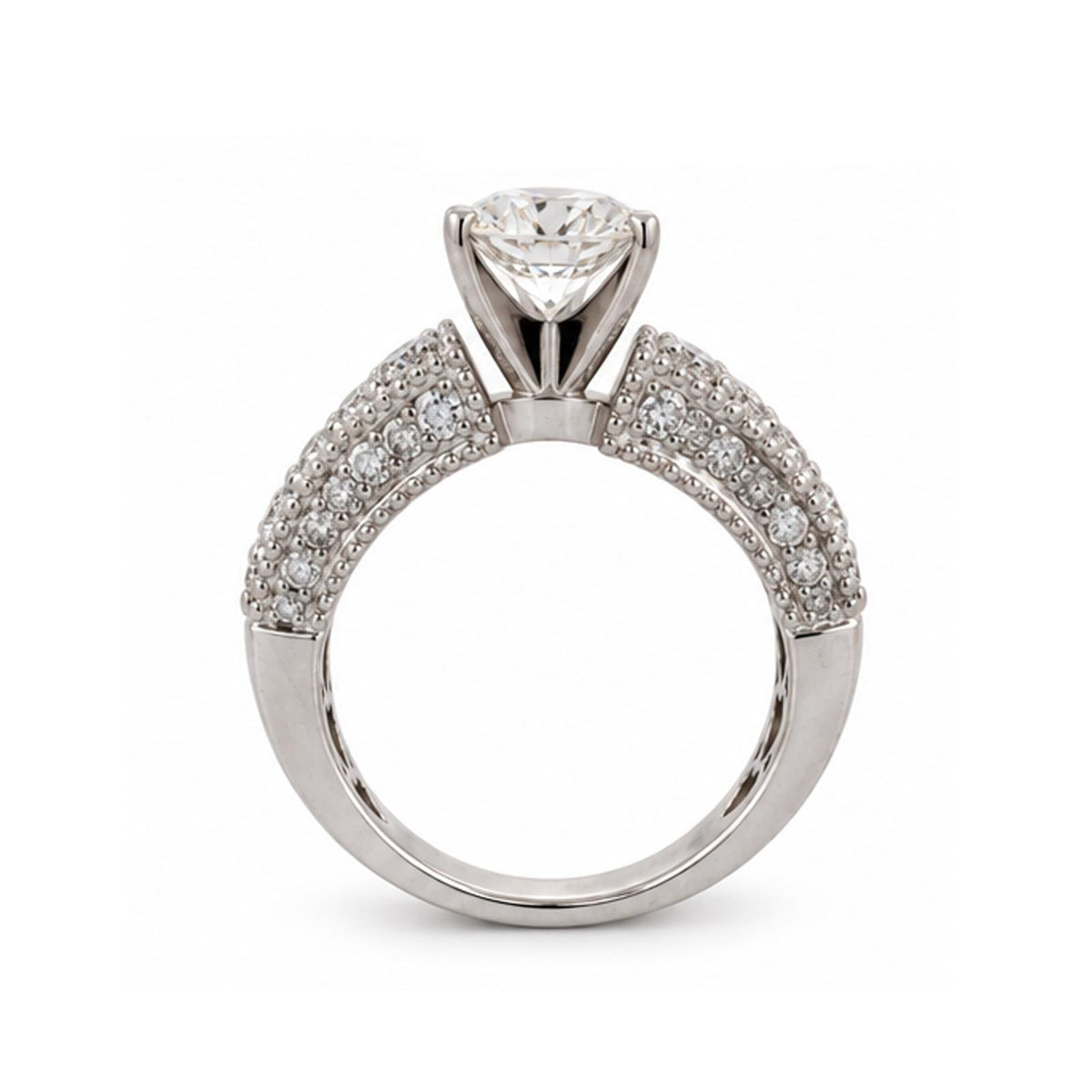 GIA Natural Diamond Engagement Ring Platinum 2.52 CTW 1.52 CT H VS2 Round