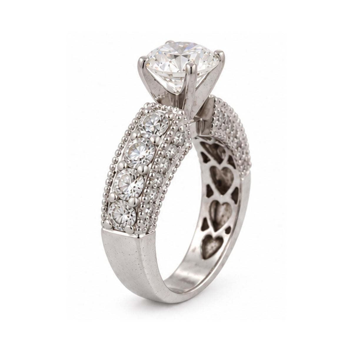 GIA Natural Diamond Engagement Ring Platinum 2.52 CTW 1.52 CT H VS2 Round