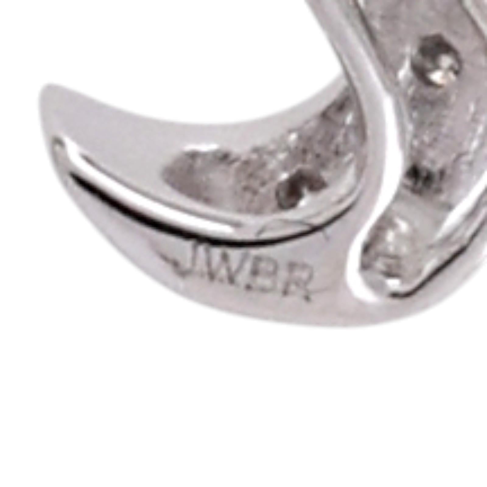 Jane Seymour Open Hearts 14K White Gold Diamond Necklace 0.40CTW Estate 14.75"