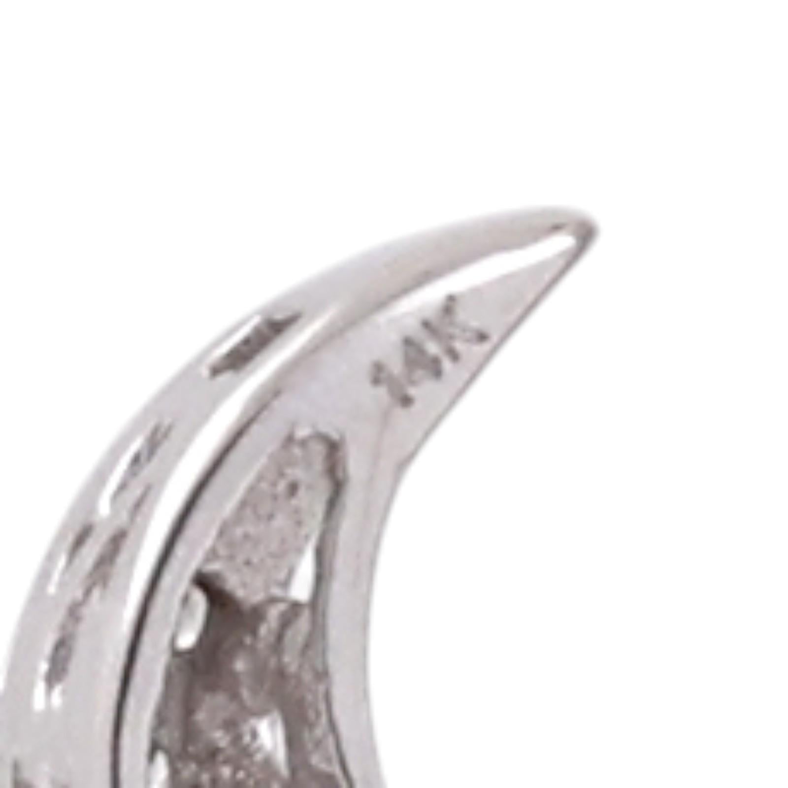 Jane Seymour Open Hearts 14K White Gold Diamond Necklace 0.40CTW Estate 14.75"
