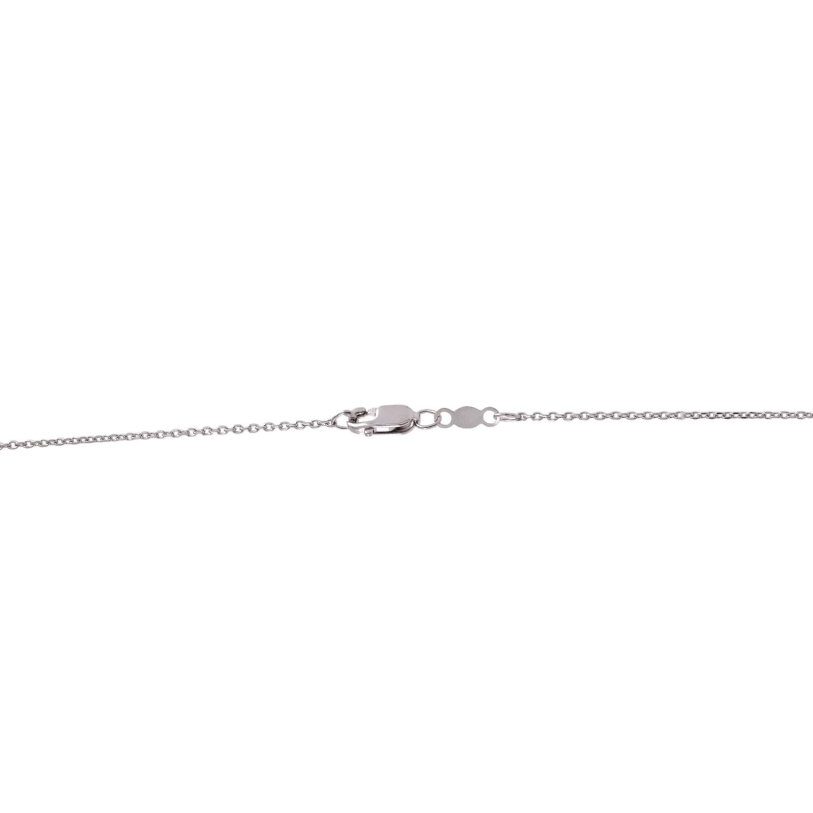 Jane Seymour Open Hearts 14K White Gold Diamond Necklace 0.40CTW Estate 14.75"