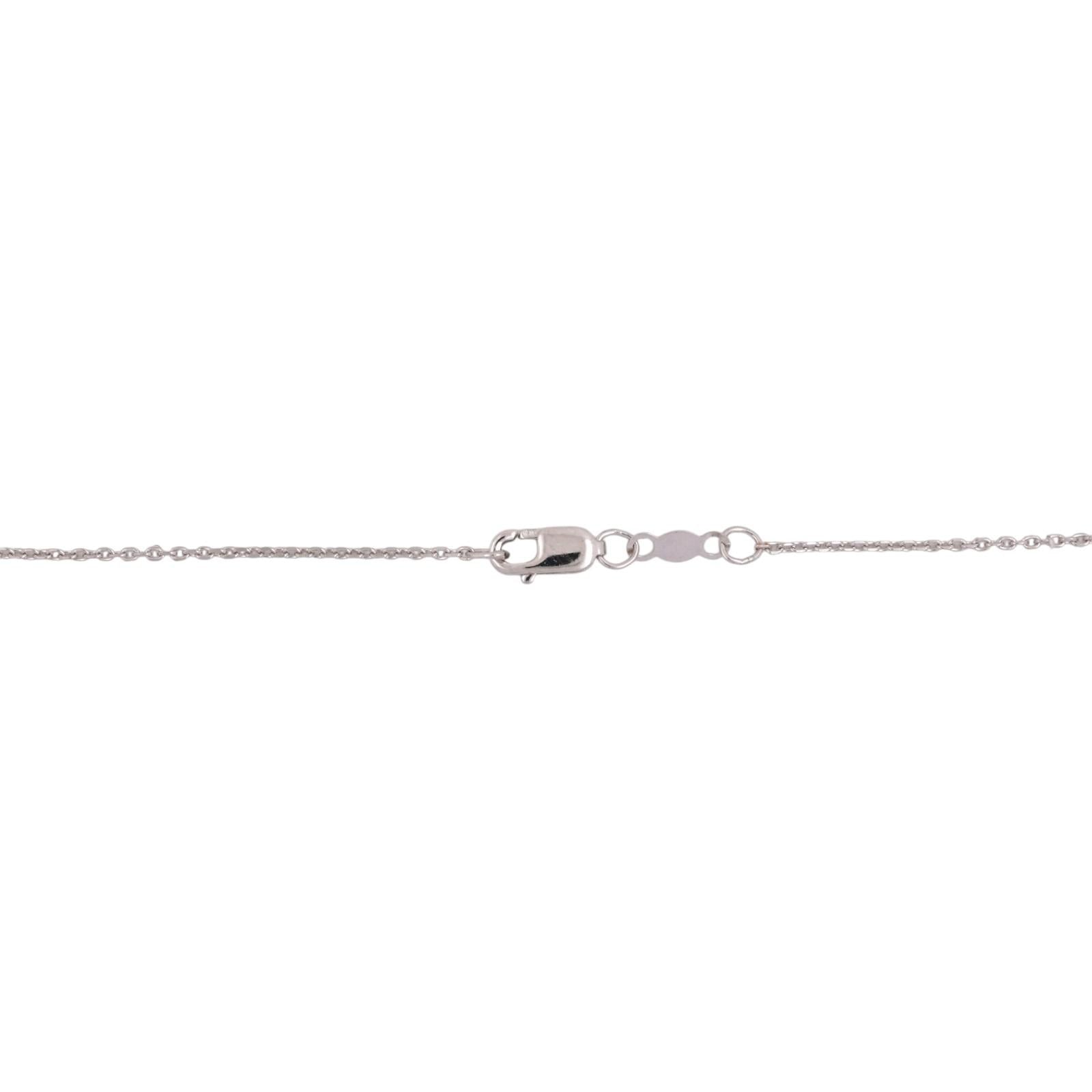 Jane Seymour Open Hearts 14K White Gold Diamond Necklace 0.40CTW Estate 14.75"